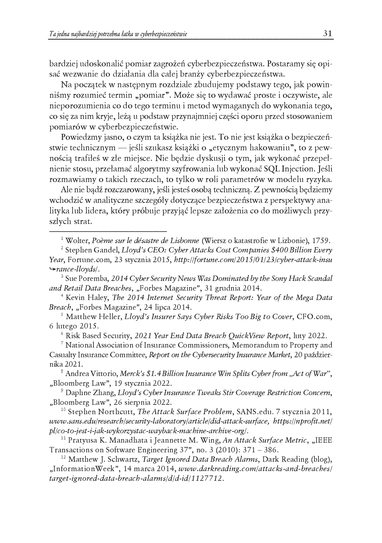 Fragment „Ryzyko w cyberbezpieczeństwie. Metody modelowania, pomiaru i szacowania ryzyka. Wydanie II” — strona 17 z 20