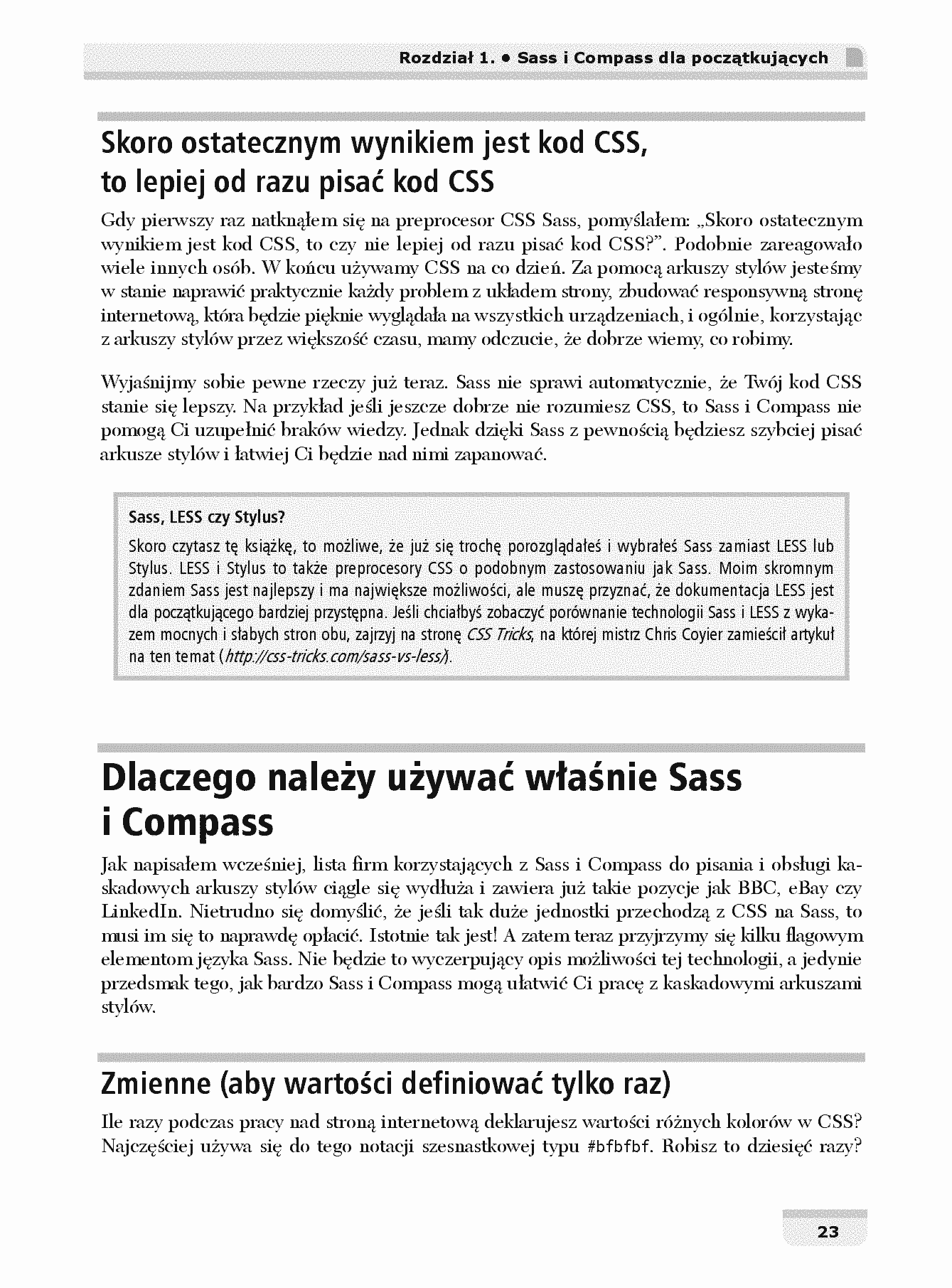 Fragment „Sass i Compass. Praktyczny przewodnik dla projektantów” — strona 11 z 30