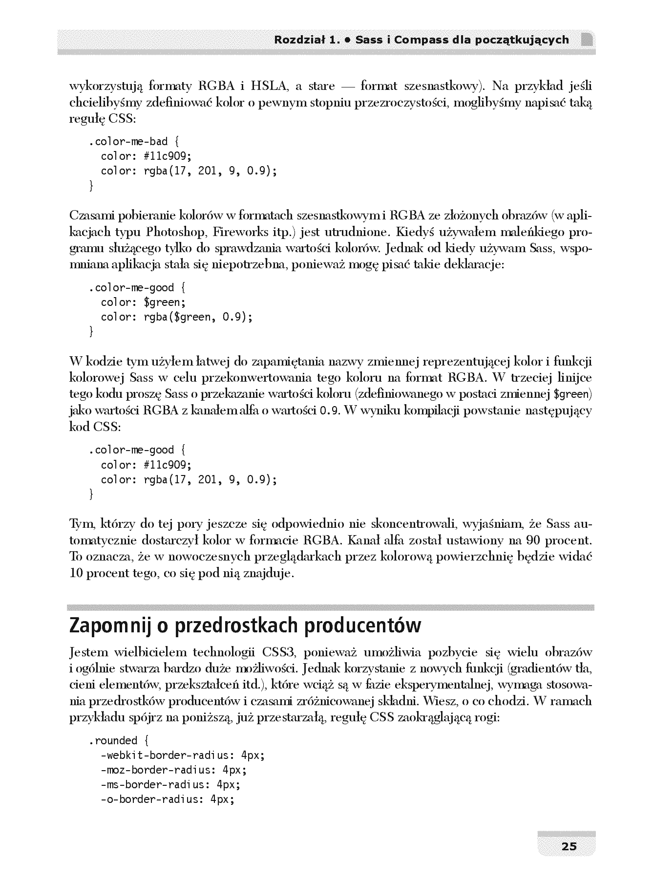 Fragment „Sass i Compass. Praktyczny przewodnik dla projektantów” — strona 13 z 30