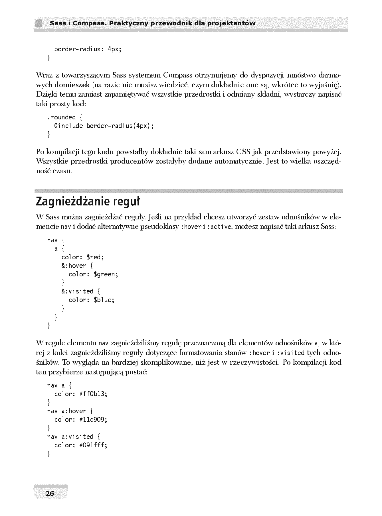 Fragment „Sass i Compass. Praktyczny przewodnik dla projektantów” — strona 14 z 30