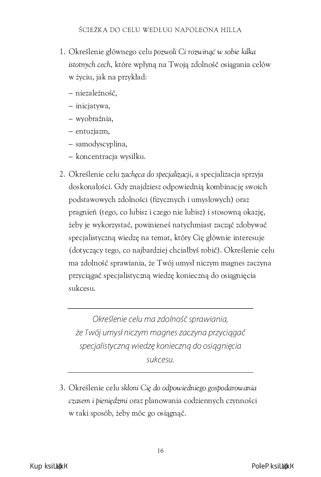 Fragment „Ścieżka do celu według Napoleona Hilla. 7 kroków, żeby prowadzić życie pełne sensu” — strona 6 z 14