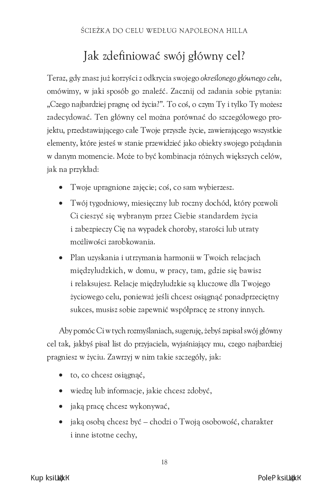 Fragment „Ścieżka do celu według Napoleona Hilla. 7 kroków, żeby prowadzić życie pełne sensu” — strona 8 z 14