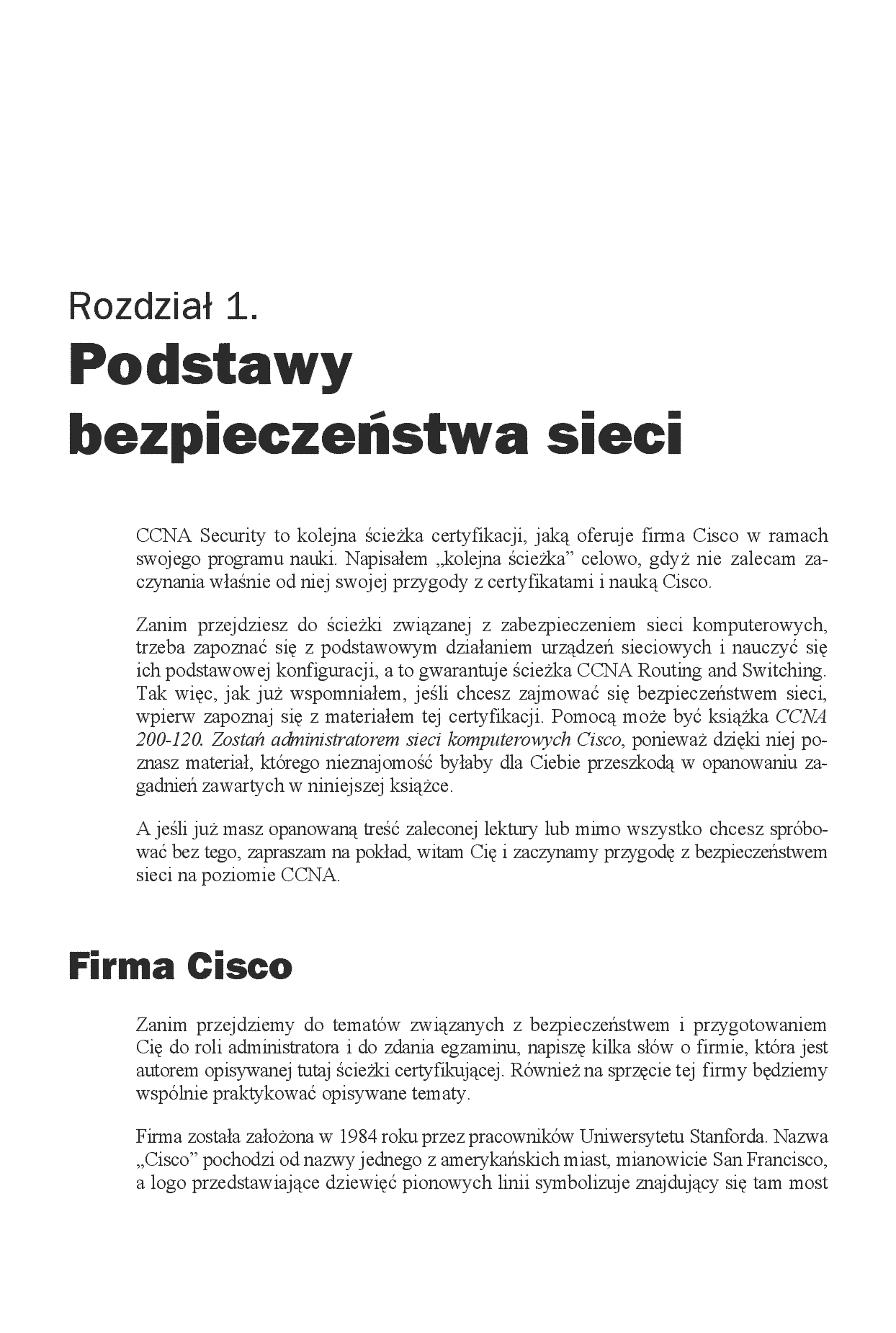 Fragment „Security CCNA 210-260. Zostań administratorem sieci komputerowych Cisco” — strona 7 z 28