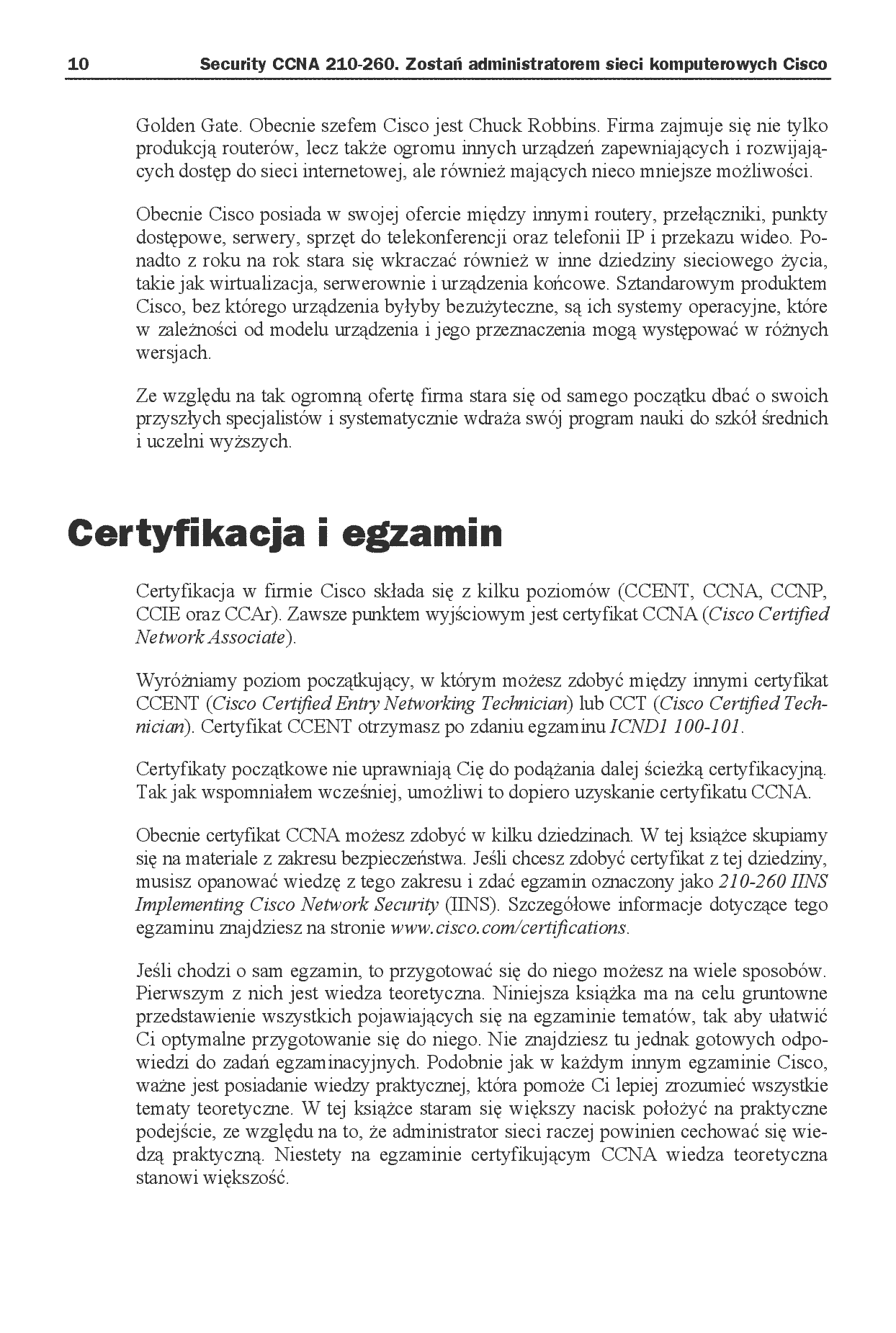 Fragment „Security CCNA 210-260. Zostań administratorem sieci komputerowych Cisco” — strona 8 z 28