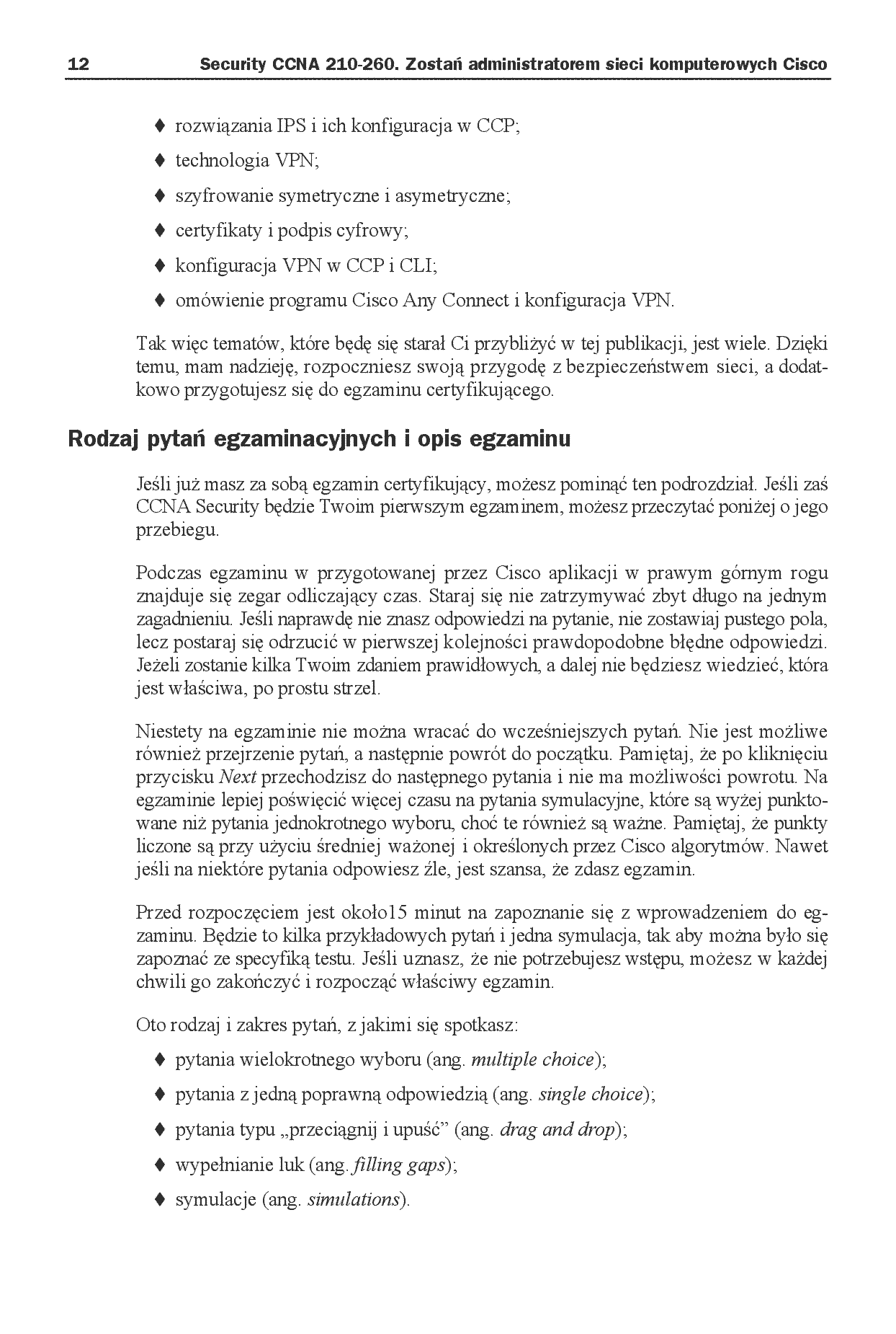 Fragment „Security CCNA 210-260. Zostań administratorem sieci komputerowych Cisco” — strona 10 z 28