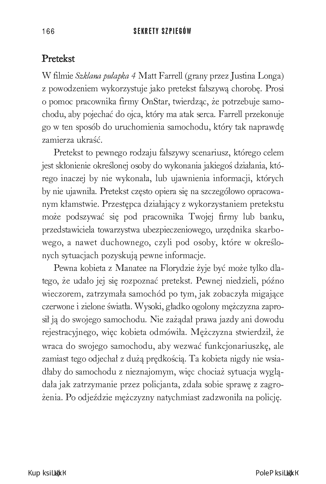 Fragment „Sekrety szpiegów. Techniki, które pomogą Ci zachować czujność i przetrwać w sytuacji zagrożenia” — strona 18 z 30
