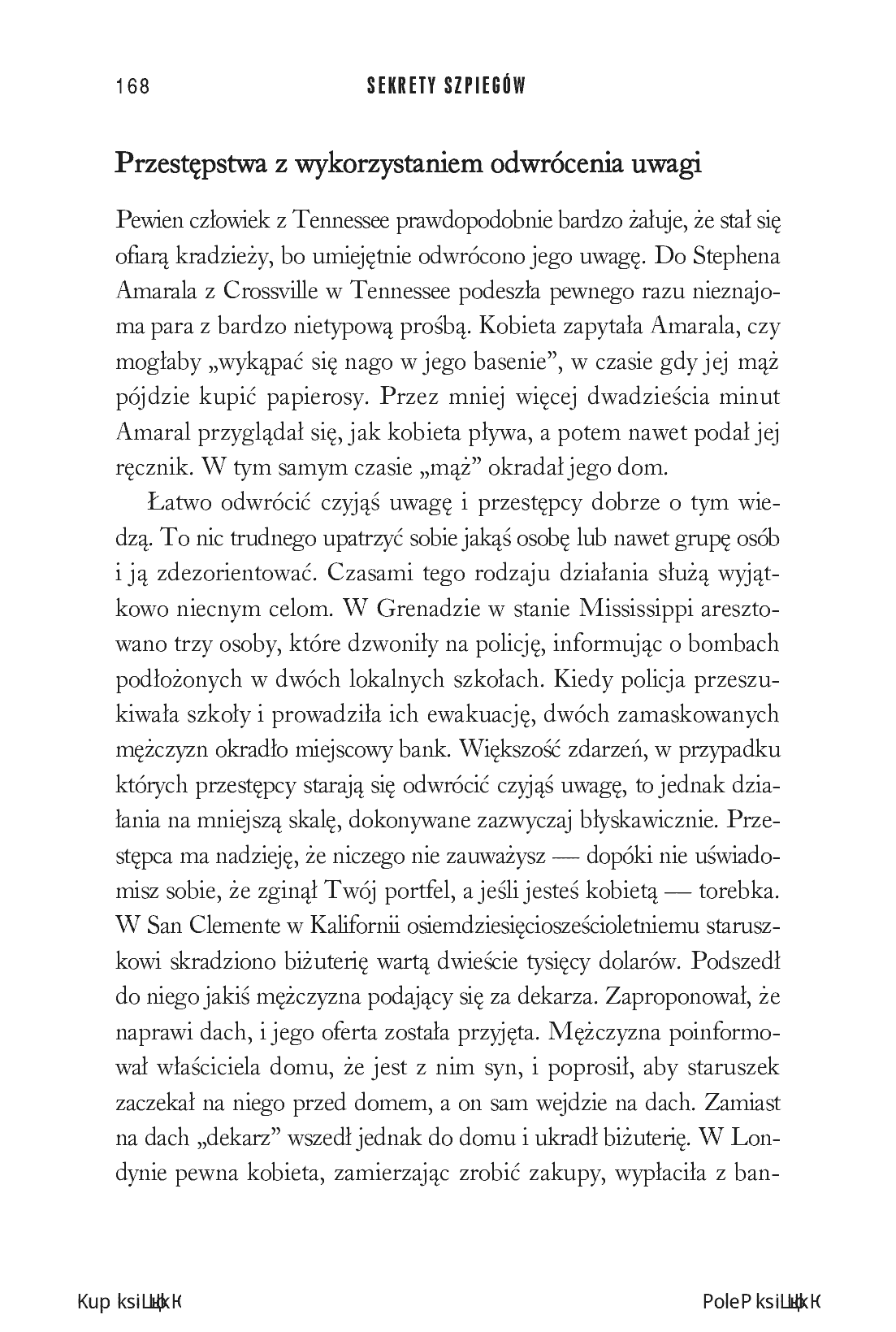 Fragment „Sekrety szpiegów. Techniki, które pomogą Ci zachować czujność i przetrwać w sytuacji zagrożenia” — strona 20 z 30