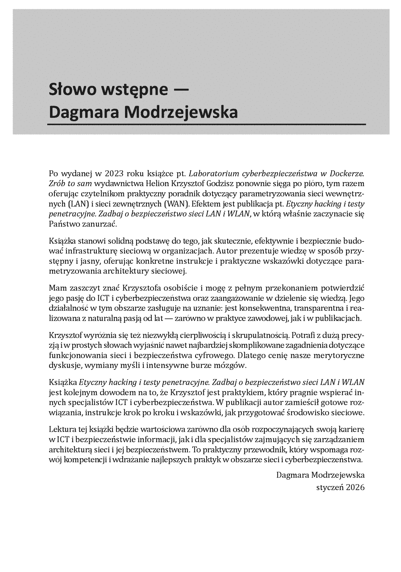 Fragment „Etyczny hacking i testy penetracyjne. Zadbaj o bezpieczeństwo sieci LAN i WLAN” — strona 13 z 30