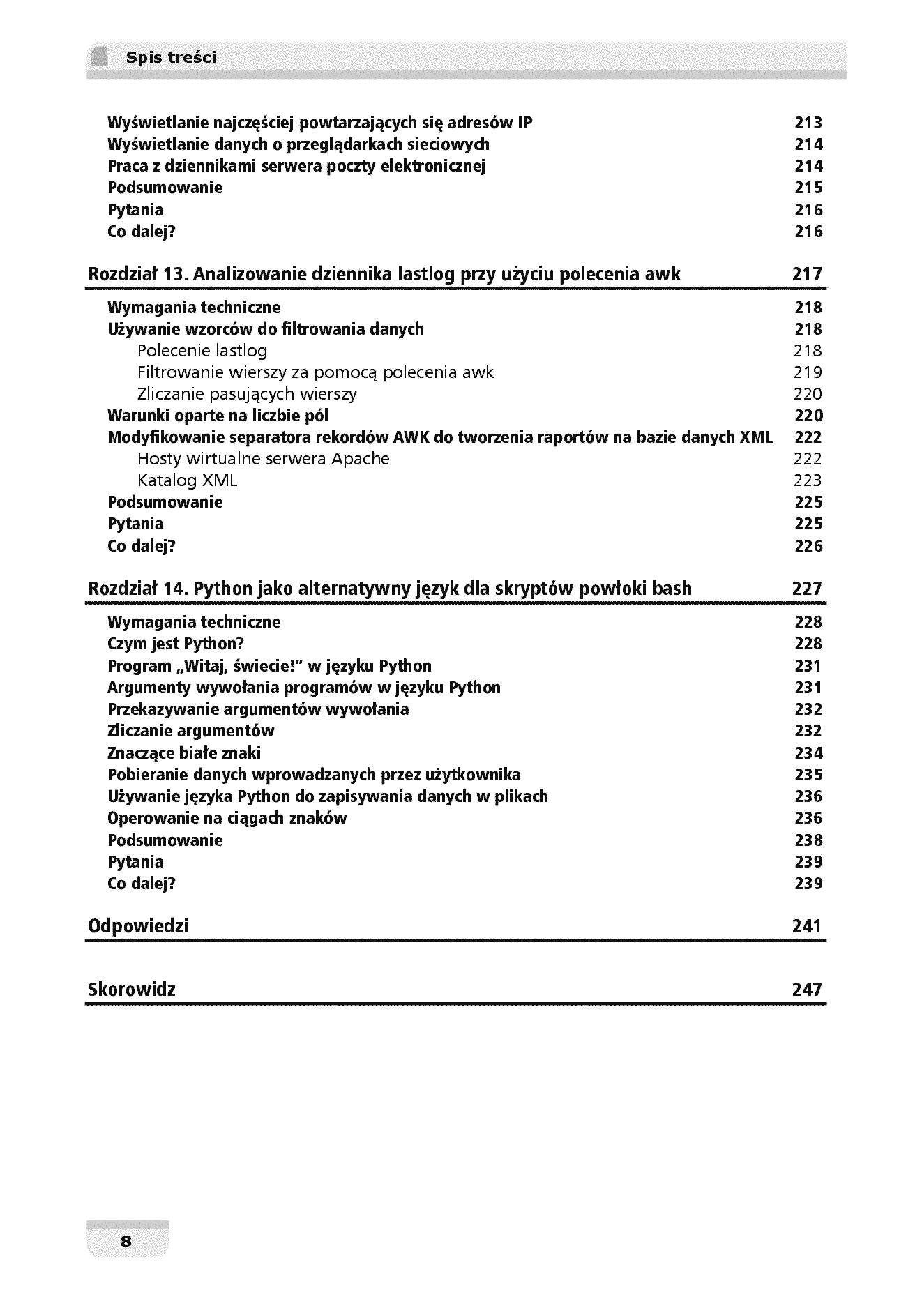 Fragment „Skrypty powłoki systemu Linux. Zagadnienia zaawansowane. Wydanie II” — strona 8 z 30