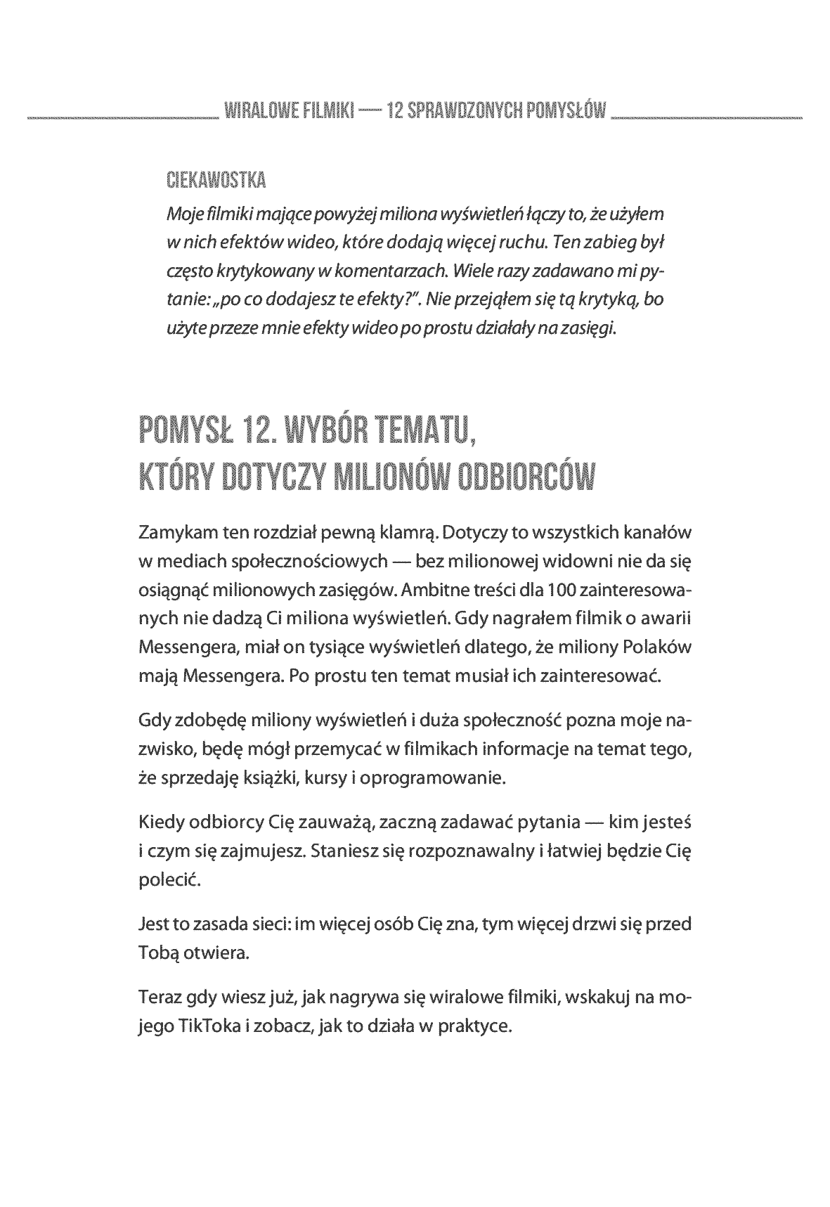 Fragment „Skuteczny marketing na TikToku. Jak zdobyć miliony wyświetleń i tysiące obserwatorów w miesiąc (albo szybciej)” — strona 21 z 24