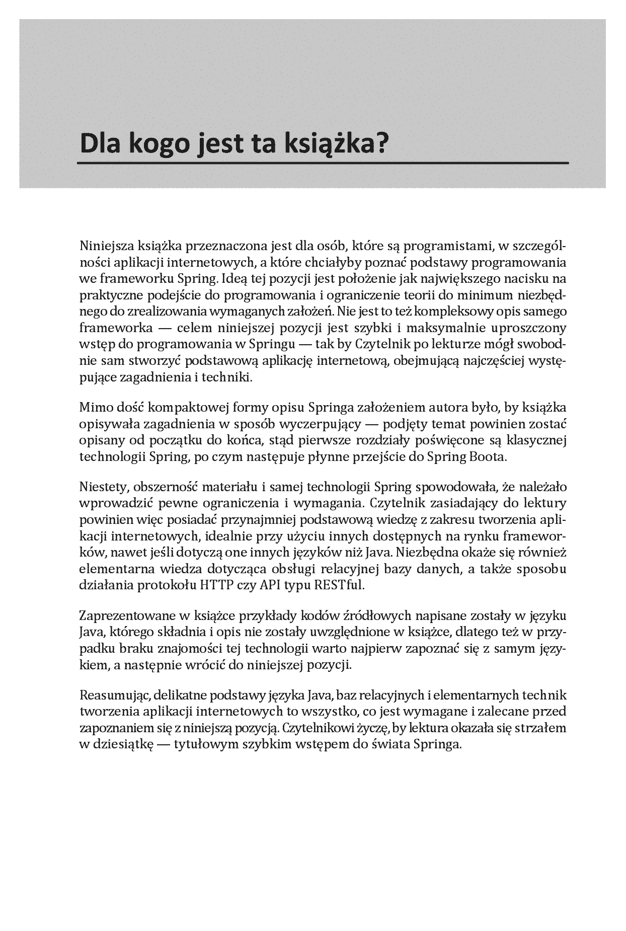 Fragment „Spring. Wstęp do programowania aplikacji” — strona 5 z 22