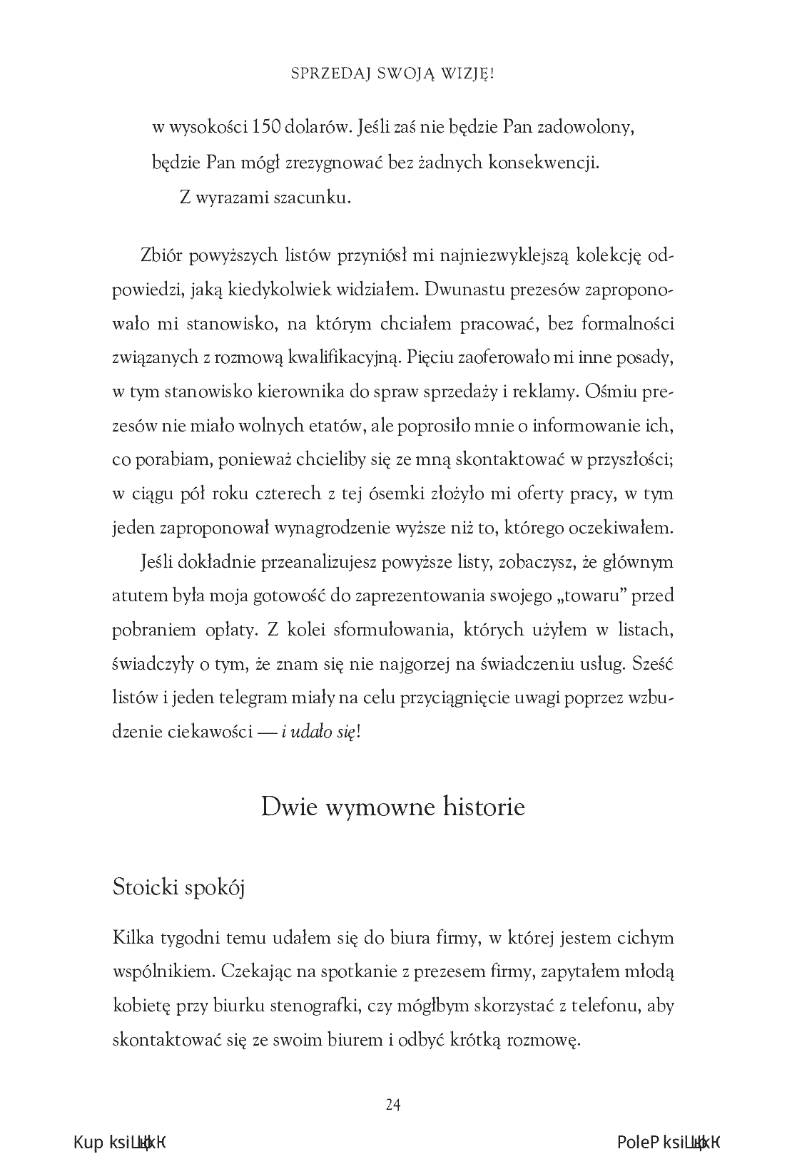 Fragment „Sprzedaj swoją wizję! Złote zasady osiągania długofalowego sukcesu i gwarantowanej satysfakcji” — strona 16 z 24