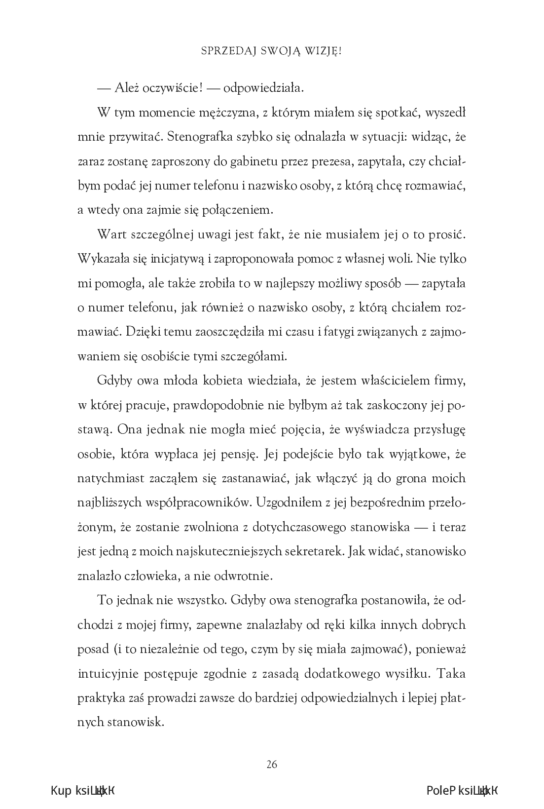 Fragment „Sprzedaj swoją wizję! Złote zasady osiągania długofalowego sukcesu i gwarantowanej satysfakcji” — strona 18 z 24