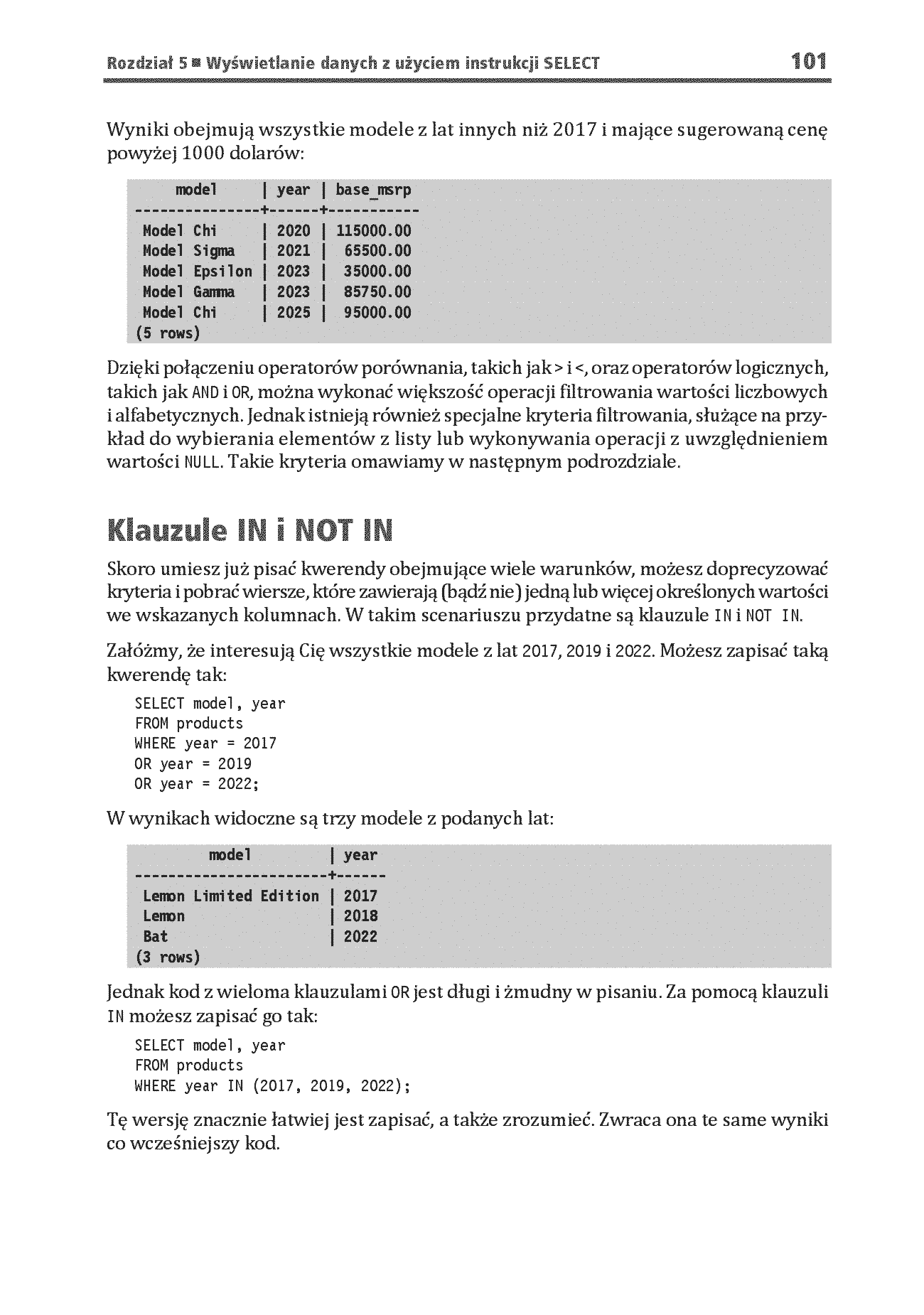 Fragment „SQL dla analityków danych. Skutecznie analizuj dane, wyciągaj wartościowe wnioski i opanuj zaawansowany SQL na potrzeby praktycznych zastosowań. Wydanie IV” — strona 21 z 28