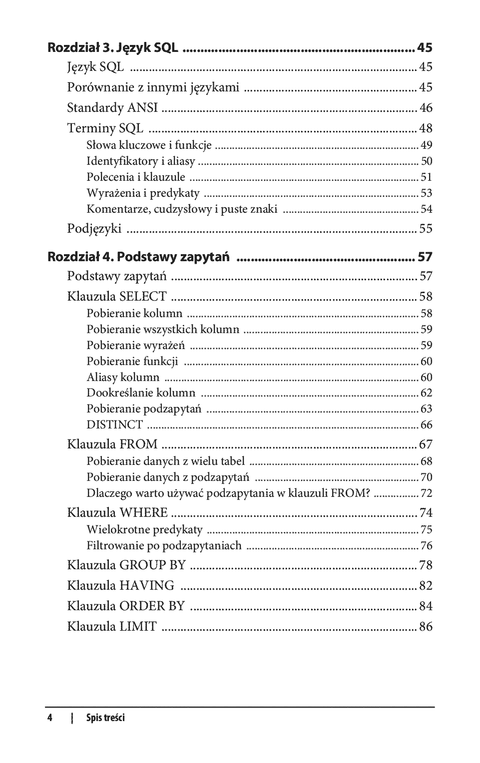 Fragment „SQL. Leksykon kieszonkowy. Wydanie IV” — strona 4 z 30