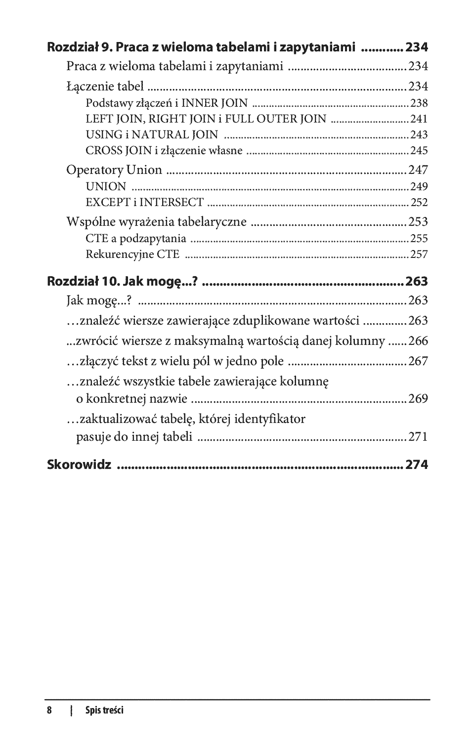 Fragment „SQL. Leksykon kieszonkowy. Wydanie IV” — strona 8 z 30