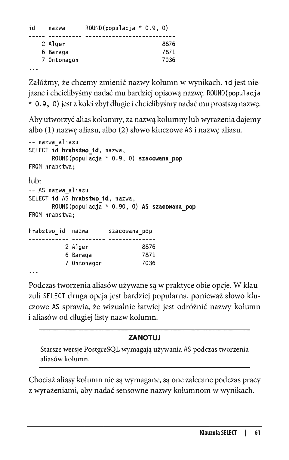 Fragment „SQL. Leksykon kieszonkowy. Wydanie IV” — strona 13 z 30