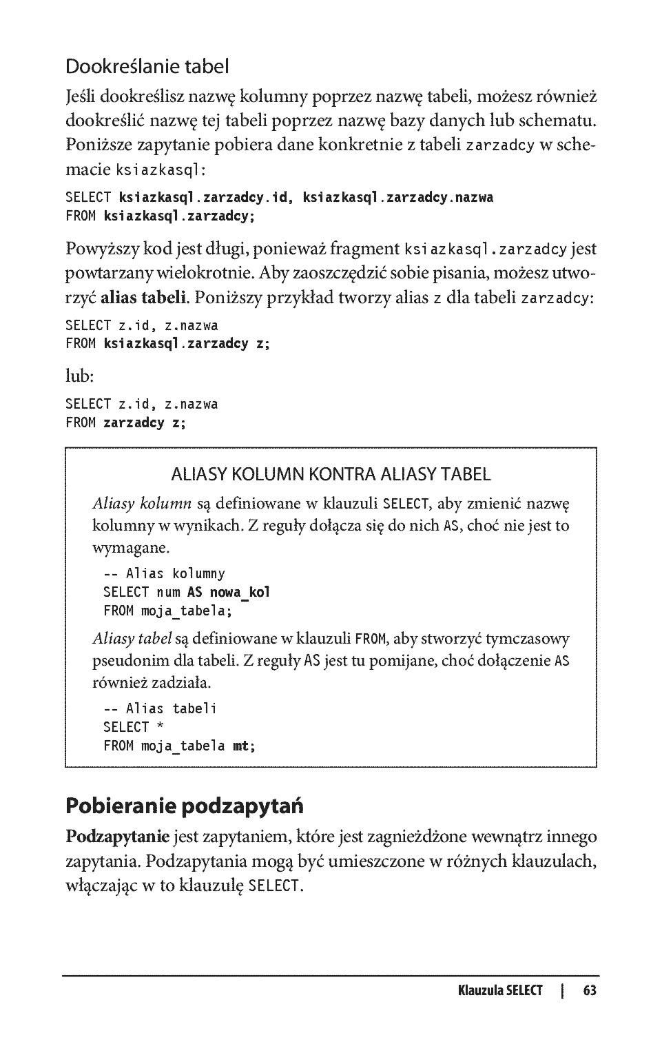 Fragment „SQL. Leksykon kieszonkowy. Wydanie IV” — strona 15 z 30