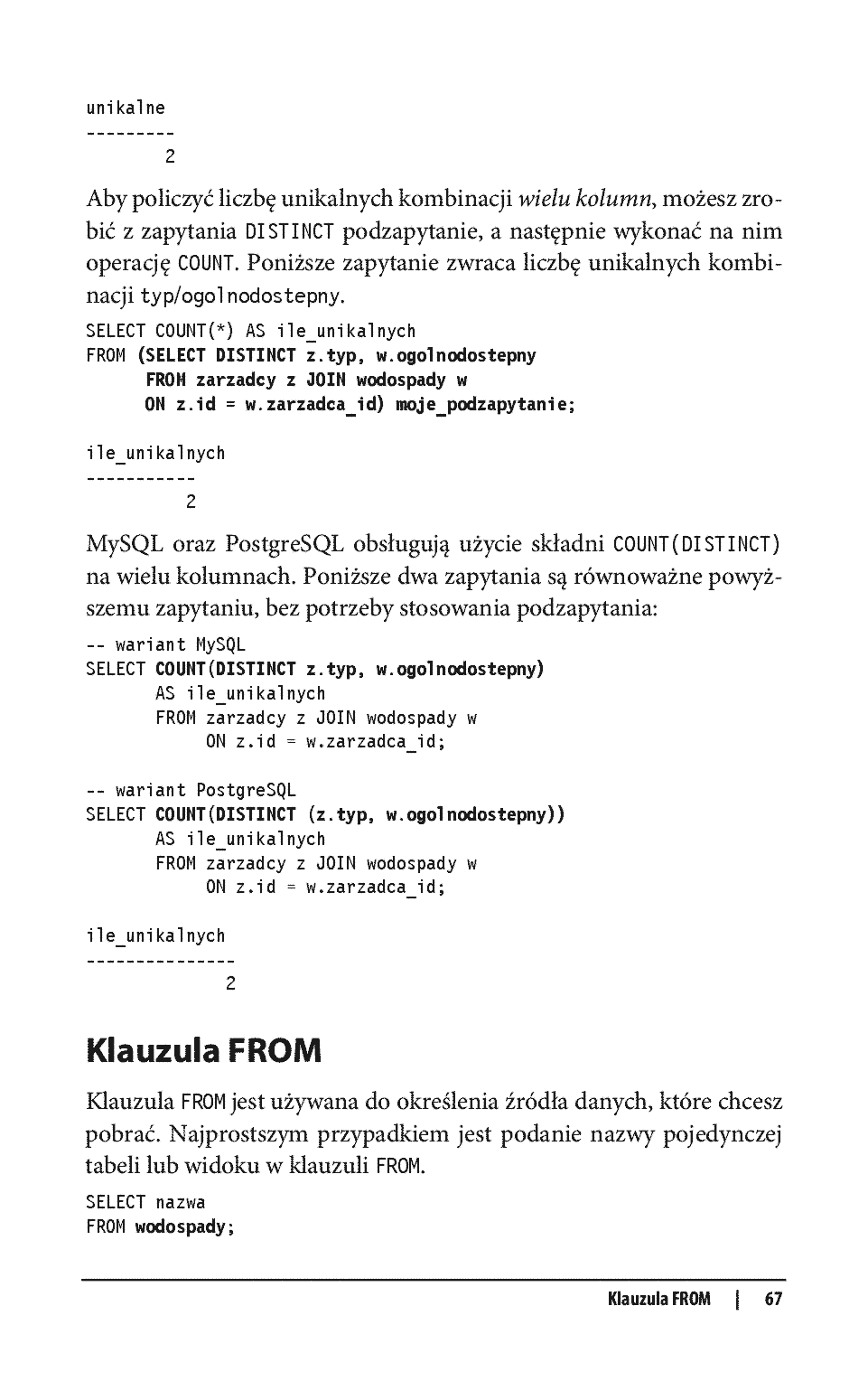 Fragment „SQL. Leksykon kieszonkowy. Wydanie IV” — strona 19 z 30