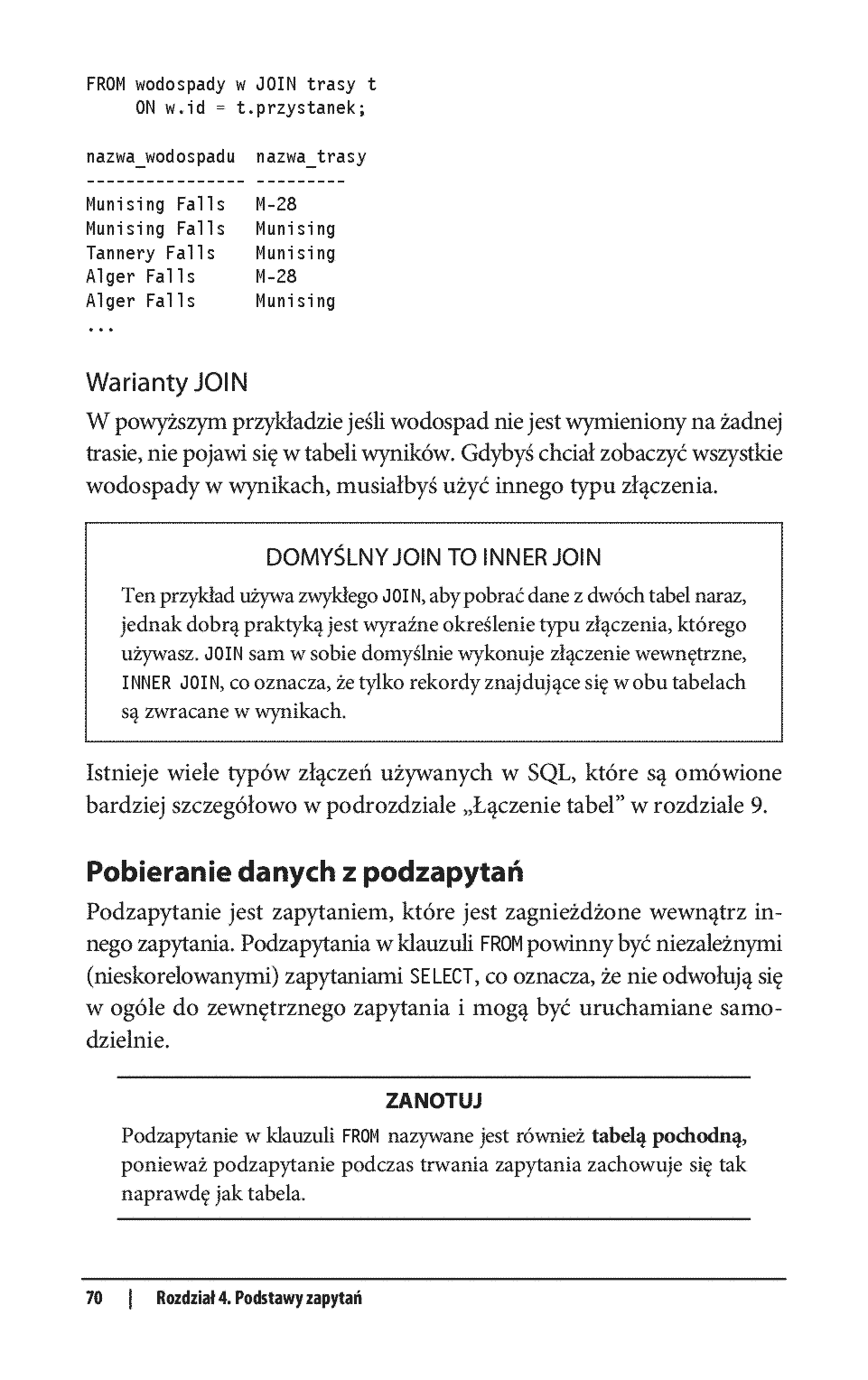 Fragment „SQL. Leksykon kieszonkowy. Wydanie IV” — strona 22 z 30