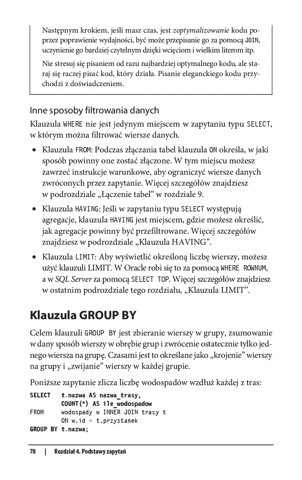 Fragment „SQL. Leksykon kieszonkowy. Wydanie IV” — strona 30 z 30
