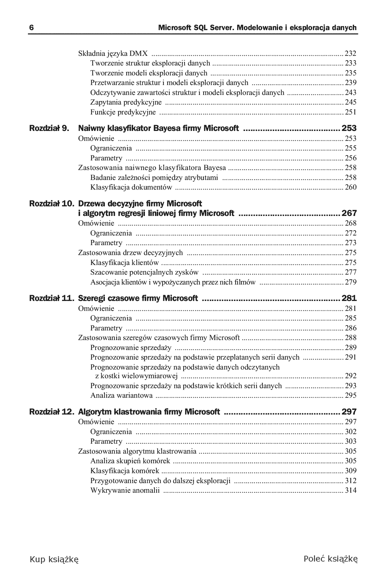 Fragment „Microsoft SQL Server. Modelowanie i eksploracja danych” — strona 6 z 30