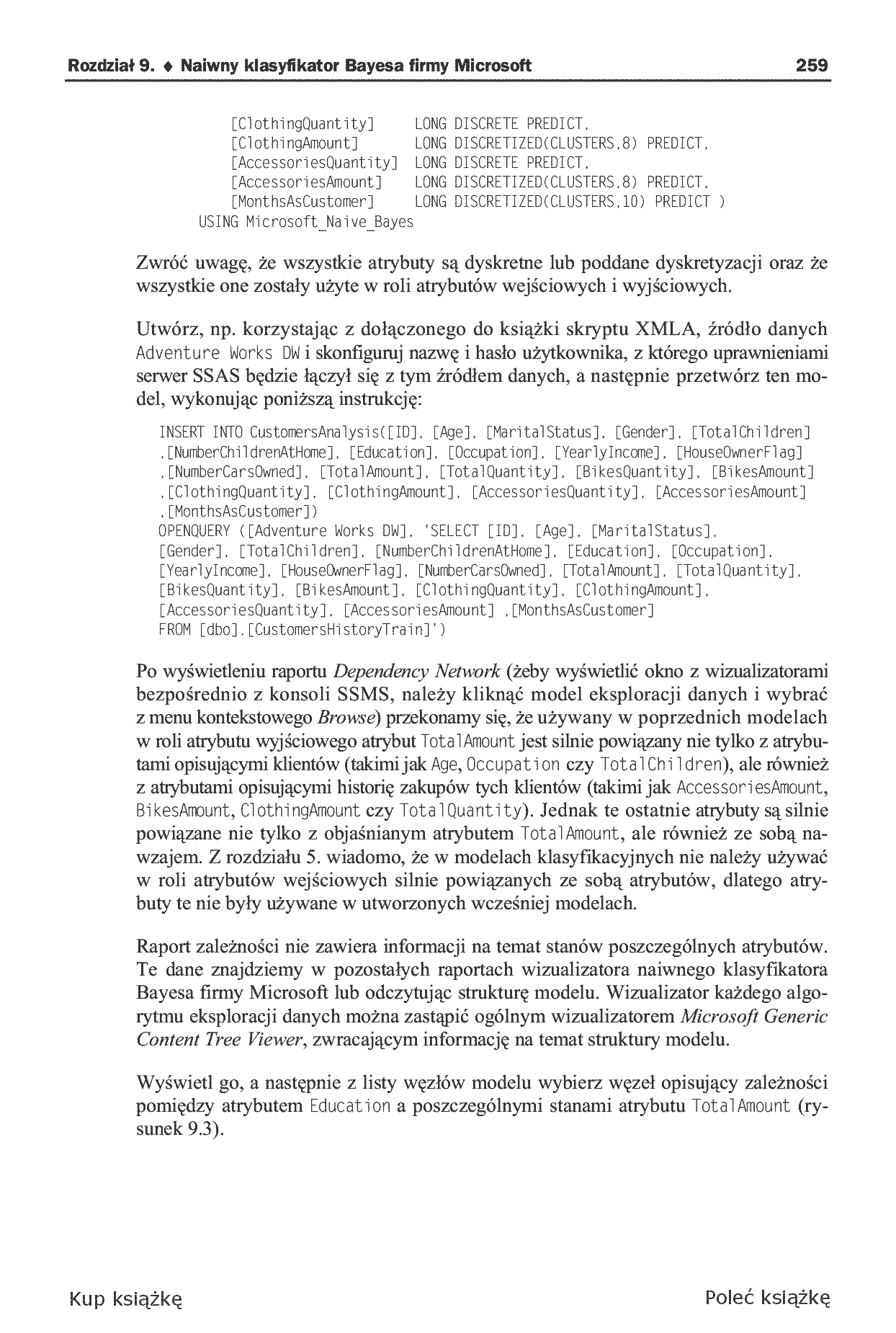 Fragment „Microsoft SQL Server. Modelowanie i eksploracja danych” — strona 15 z 30