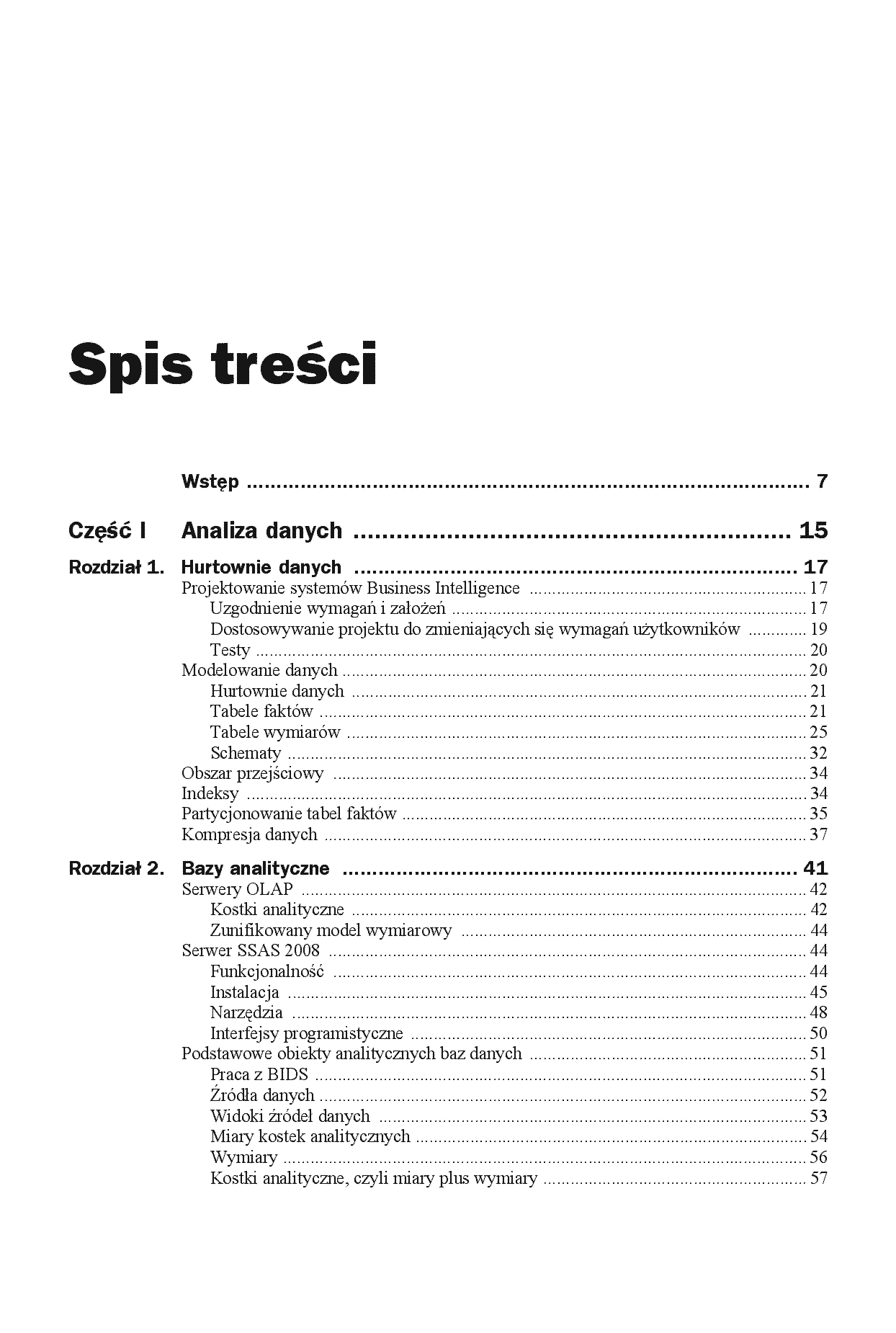 Fragment „Serwer SQL 2008. Usługi biznesowe. Analiza i eksploracja danych” — strona 2 z 29