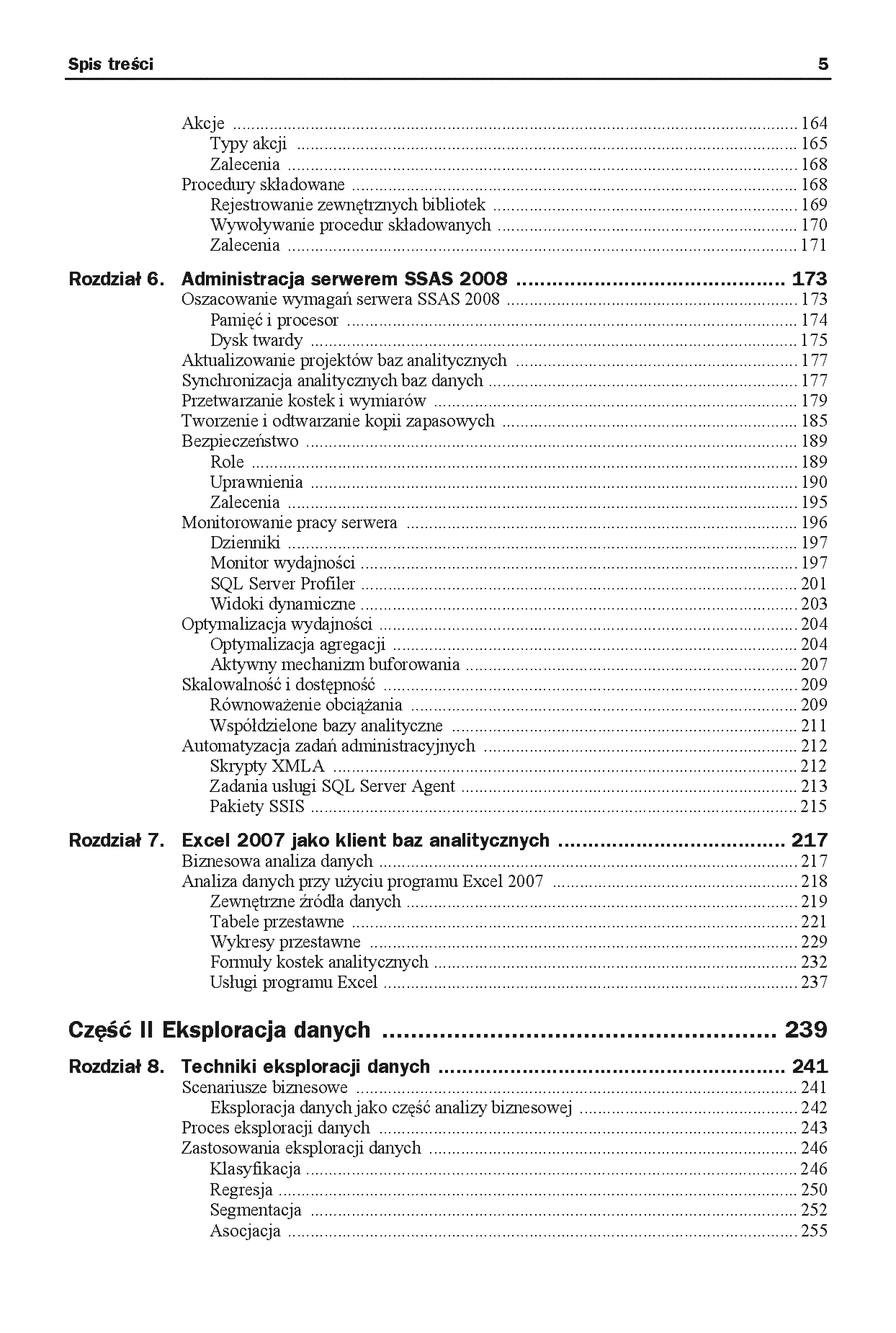 Fragment „Serwer SQL 2008. Usługi biznesowe. Analiza i eksploracja danych” — strona 4 z 29