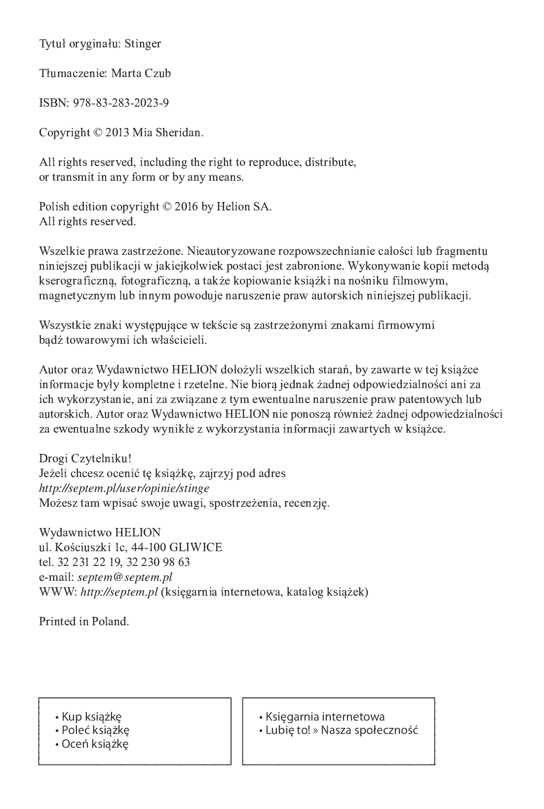 Fragment „Stinger. Żądło namiętności” — strona 2 z 20