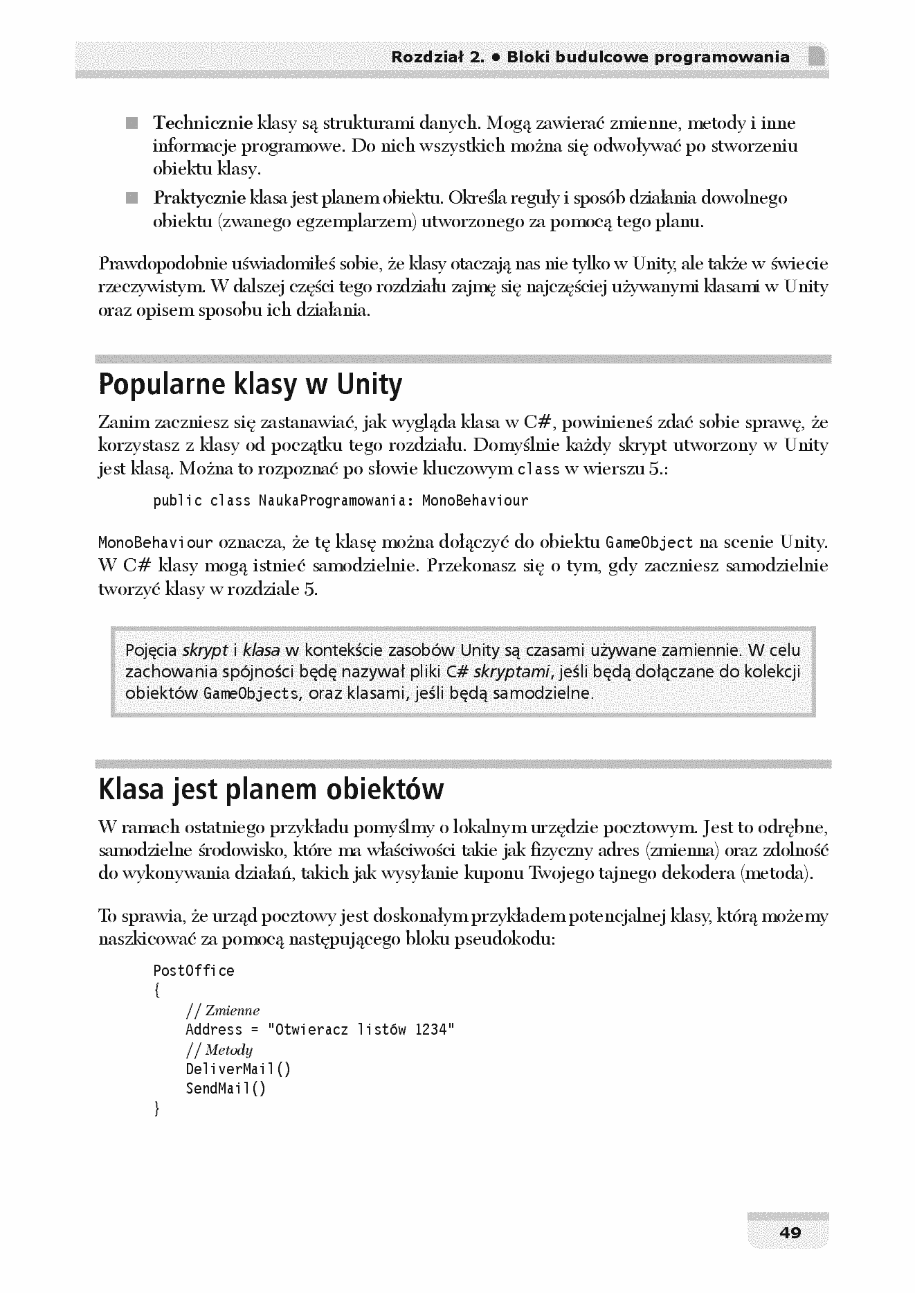 Fragment „Stwórz grę w Unity, a nauczysz się programowania w C#! Pisanie kodu, które sprawia radość. Wydanie V” — strona 19 z 28