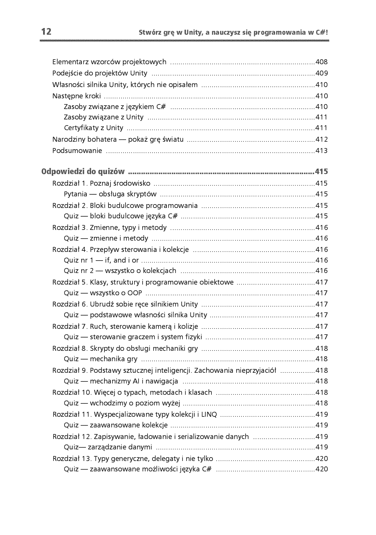 Fragment „Stwórz grę w Unity, a nauczysz się programowania w C#! Pisanie kodu, które sprawia radość. Wydanie VII” — strona 10 z 30