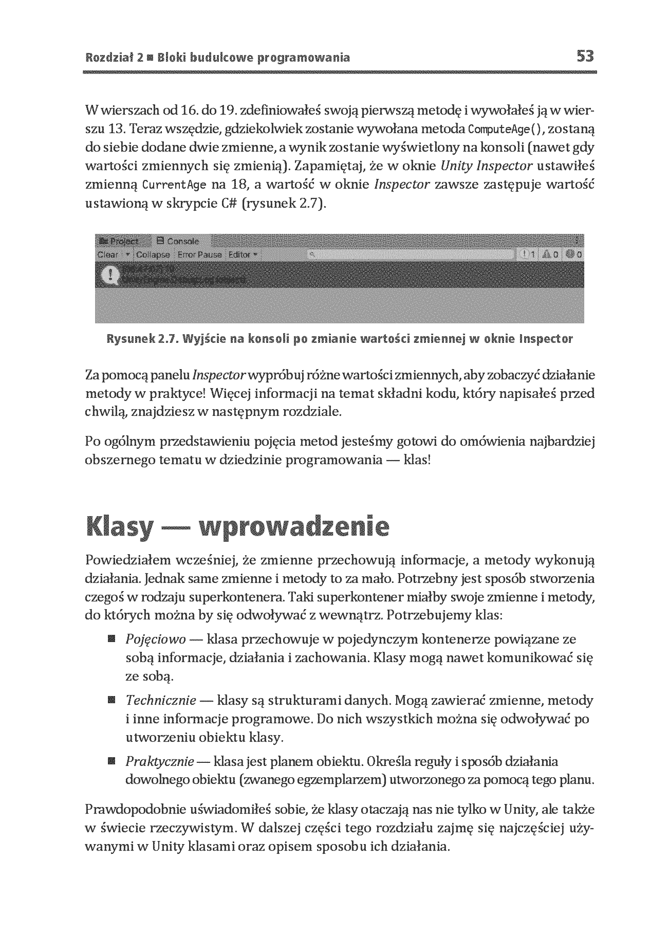 Fragment „Stwórz grę w Unity, a nauczysz się programowania w C#! Pisanie kodu, które sprawia radość. Wydanie VII” — strona 21 z 30