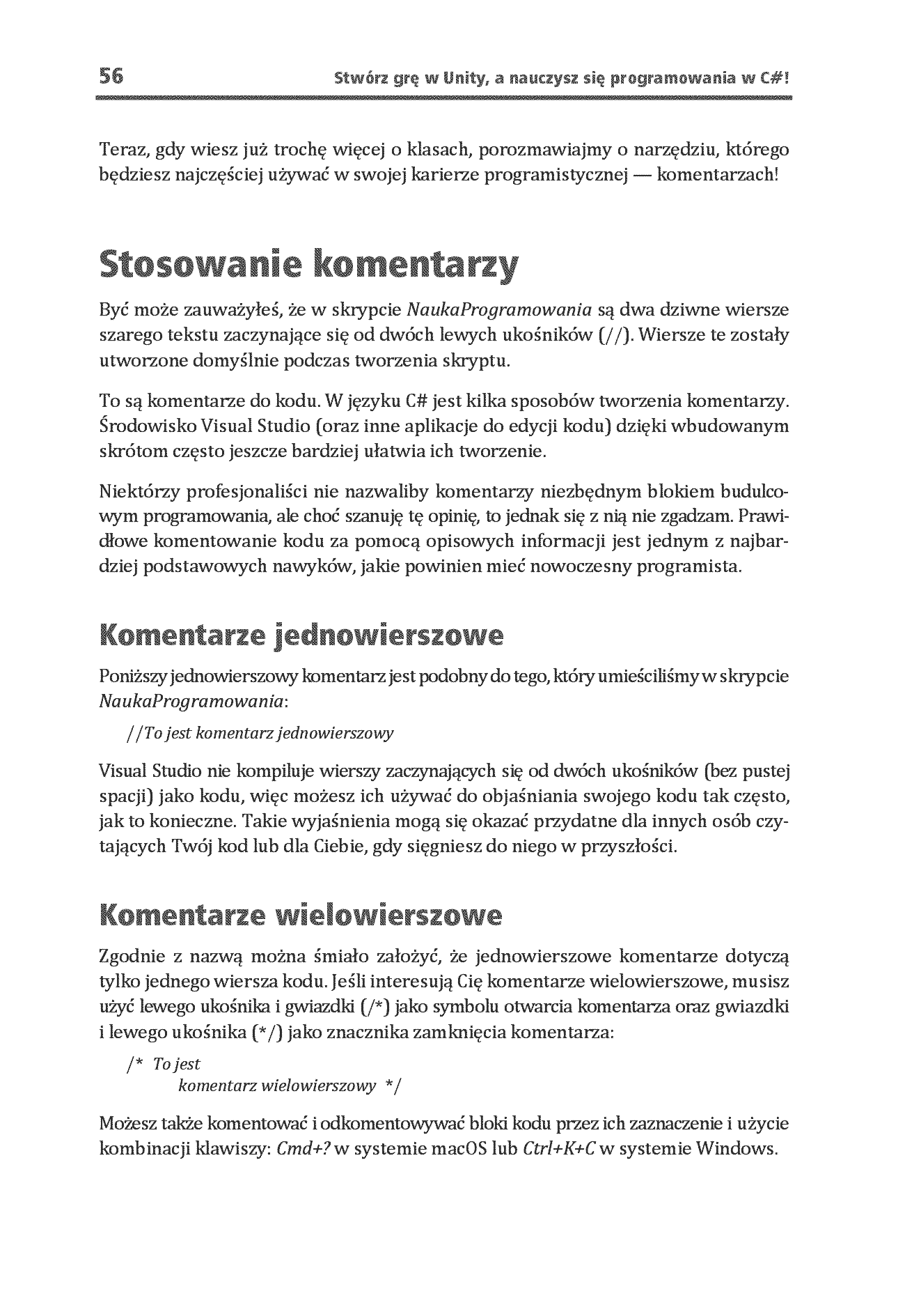Fragment „Stwórz grę w Unity, a nauczysz się programowania w C#! Pisanie kodu, które sprawia radość. Wydanie VII” — strona 24 z 30