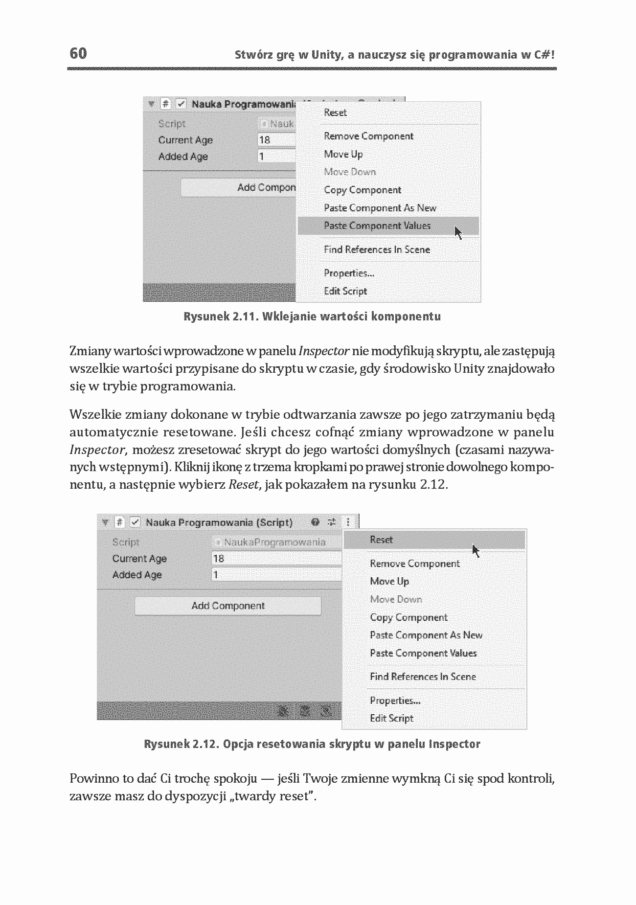 Fragment „Stwórz grę w Unity, a nauczysz się programowania w C#! Pisanie kodu, które sprawia radość. Wydanie VII” — strona 28 z 30