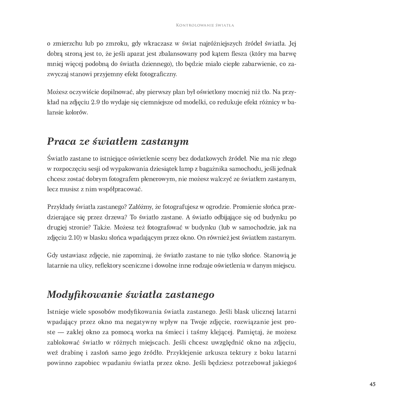 Fragment „Światło, aparat, ujęcie. Kreatywne techniki oświetleniowe” — strona 22 z 30