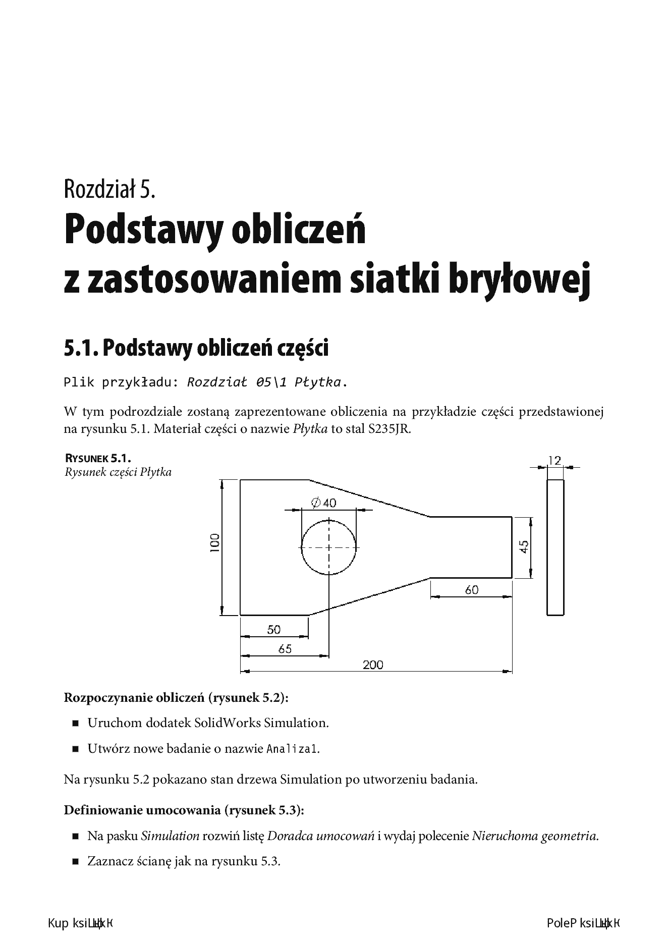 Fragment „SolidWorks Simulation 2020. Statyczna analiza wytrzymałościowa” — strona 7 z 30