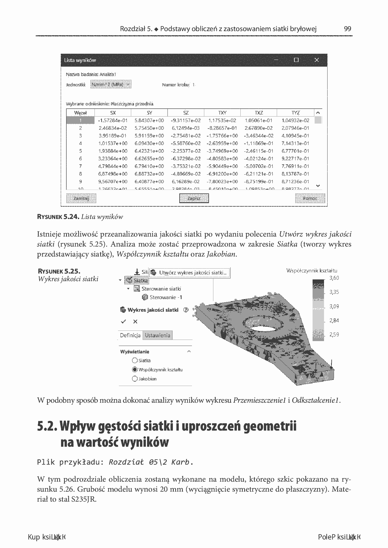 Fragment „SolidWorks Simulation 2020. Statyczna analiza wytrzymałościowa” — strona 17 z 30