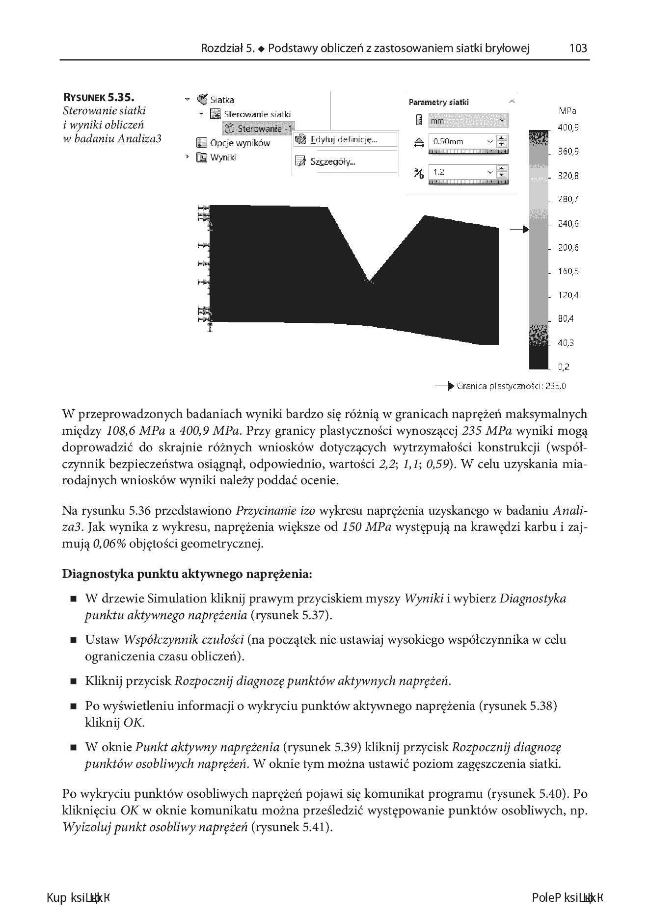 Fragment „SolidWorks Simulation 2020. Statyczna analiza wytrzymałościowa” — strona 21 z 30