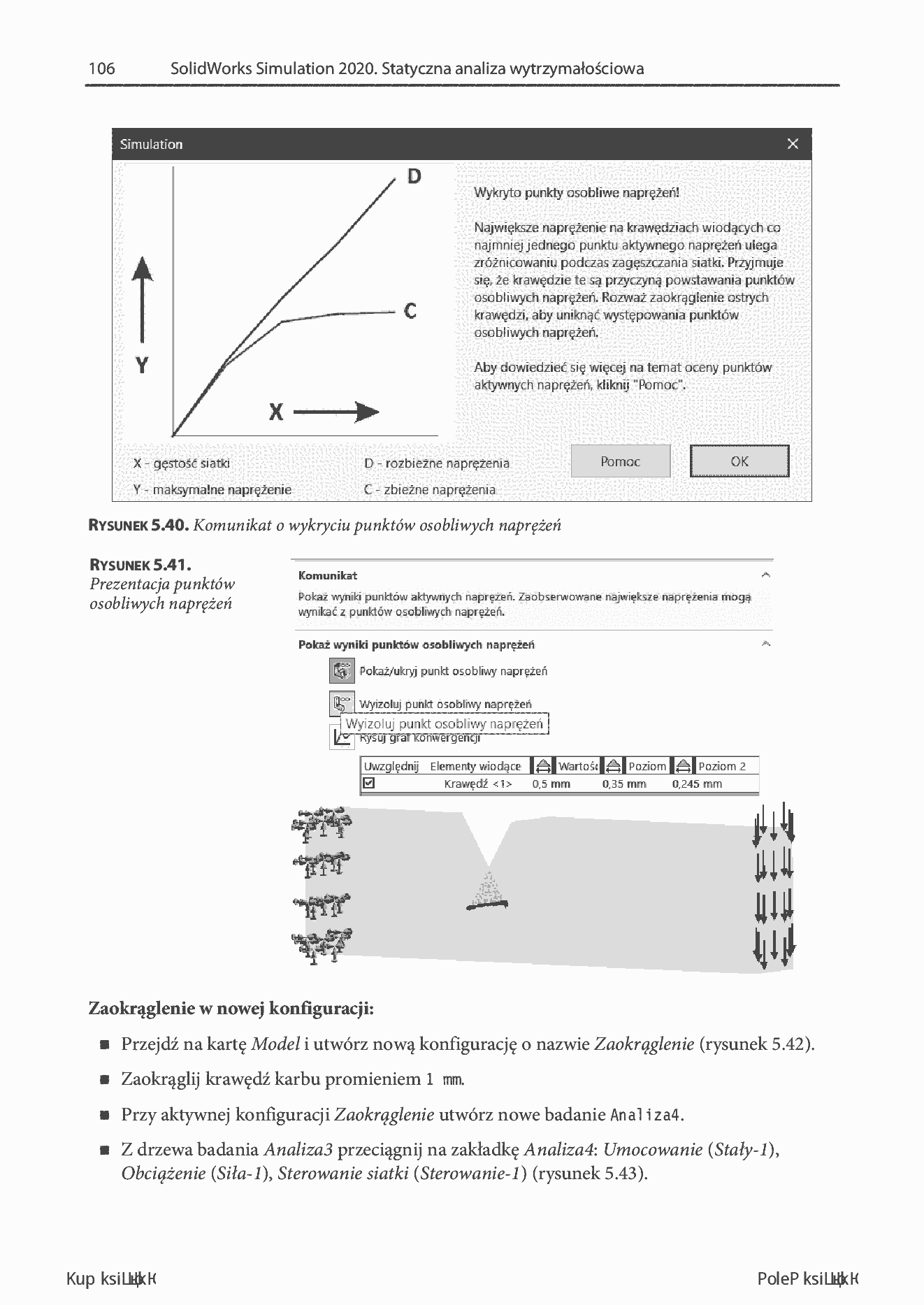 Fragment „SolidWorks Simulation 2020. Statyczna analiza wytrzymałościowa” — strona 24 z 30