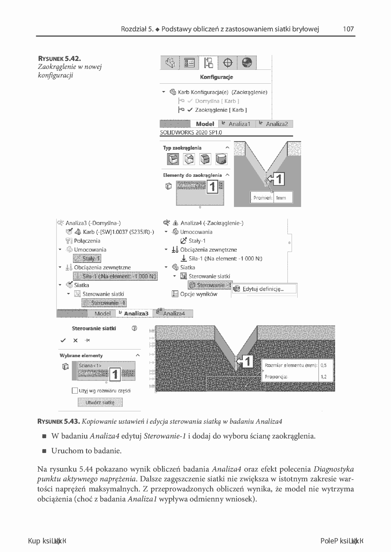 Fragment „SolidWorks Simulation 2020. Statyczna analiza wytrzymałościowa” — strona 25 z 30