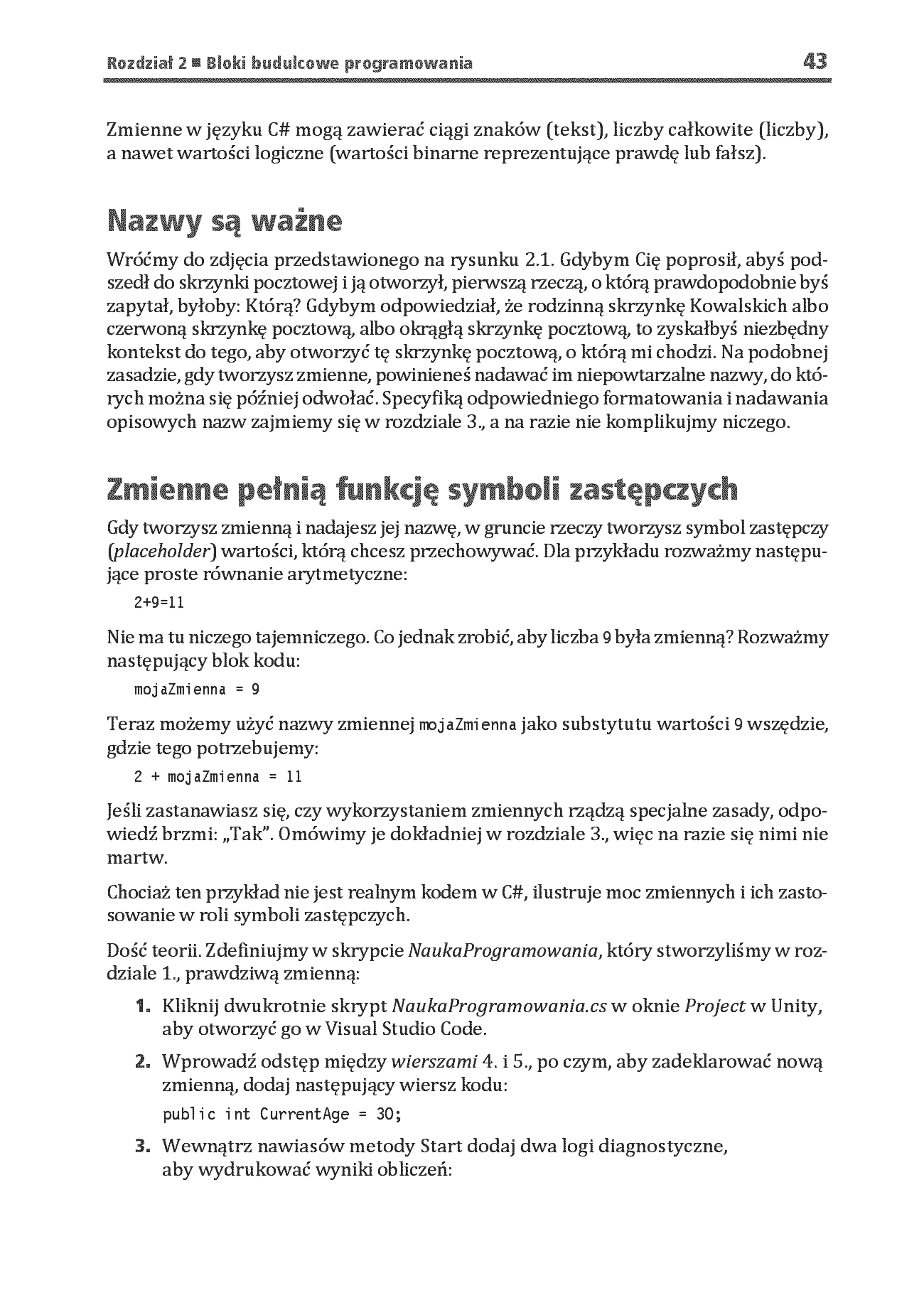 Fragment „Stwórz grę w Unity, a nauczysz się programowania w C#! Pisanie kodu, które sprawia radość. Wydanie VIII” — strona 15 z 30