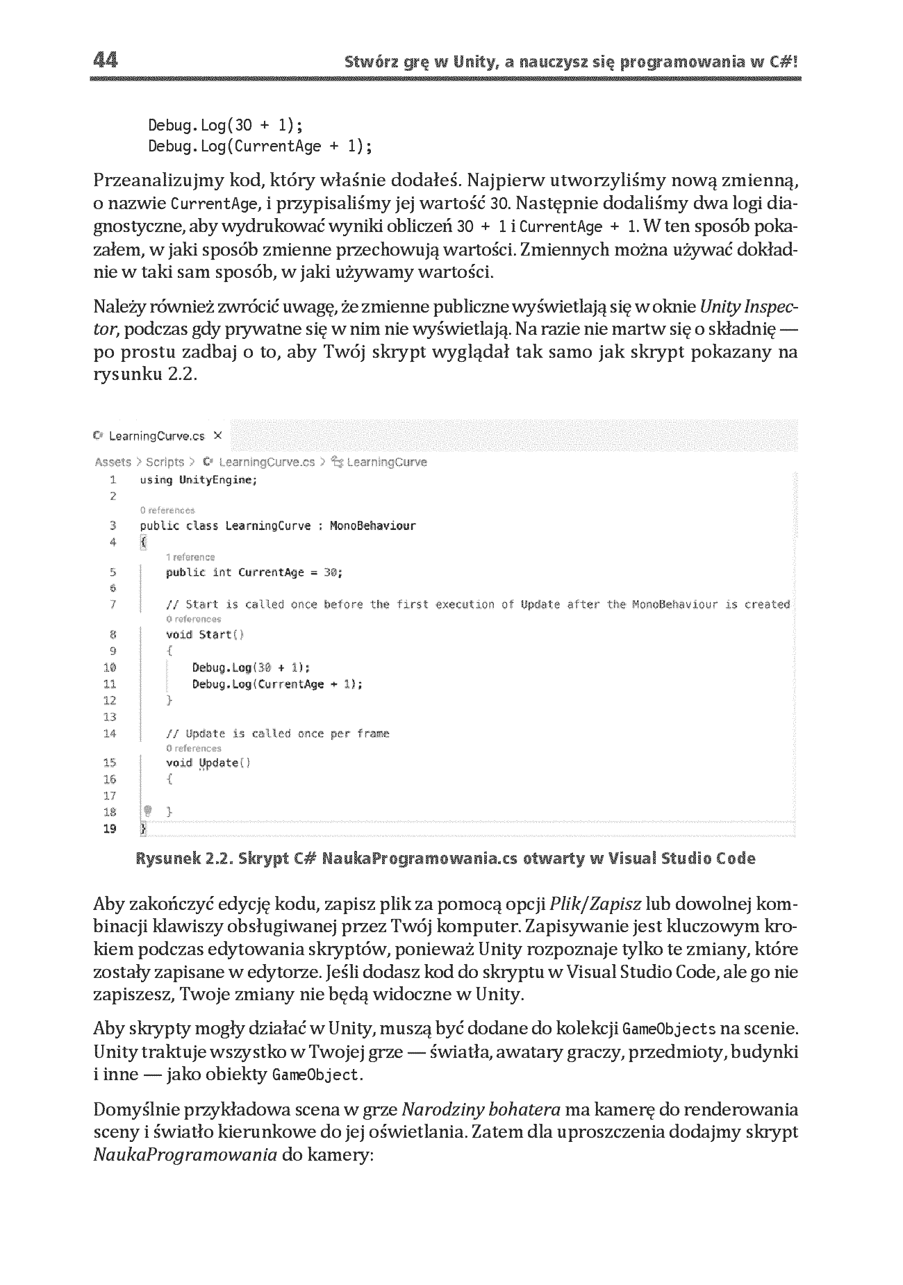 Fragment „Stwórz grę w Unity, a nauczysz się programowania w C#! Pisanie kodu, które sprawia radość. Wydanie VIII” — strona 16 z 30