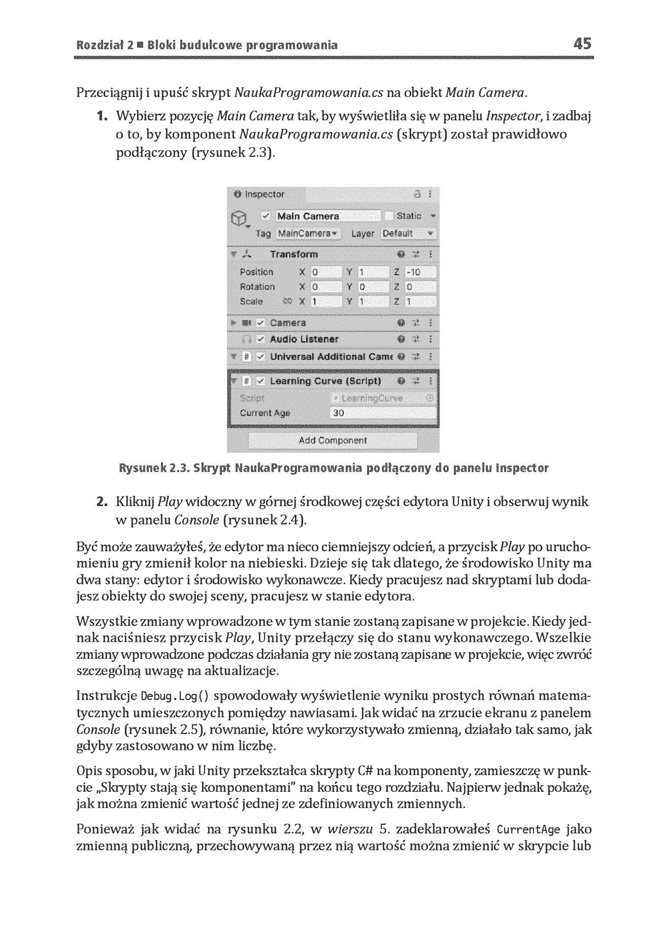 Fragment „Stwórz grę w Unity, a nauczysz się programowania w C#! Pisanie kodu, które sprawia radość. Wydanie VIII” — strona 17 z 30
