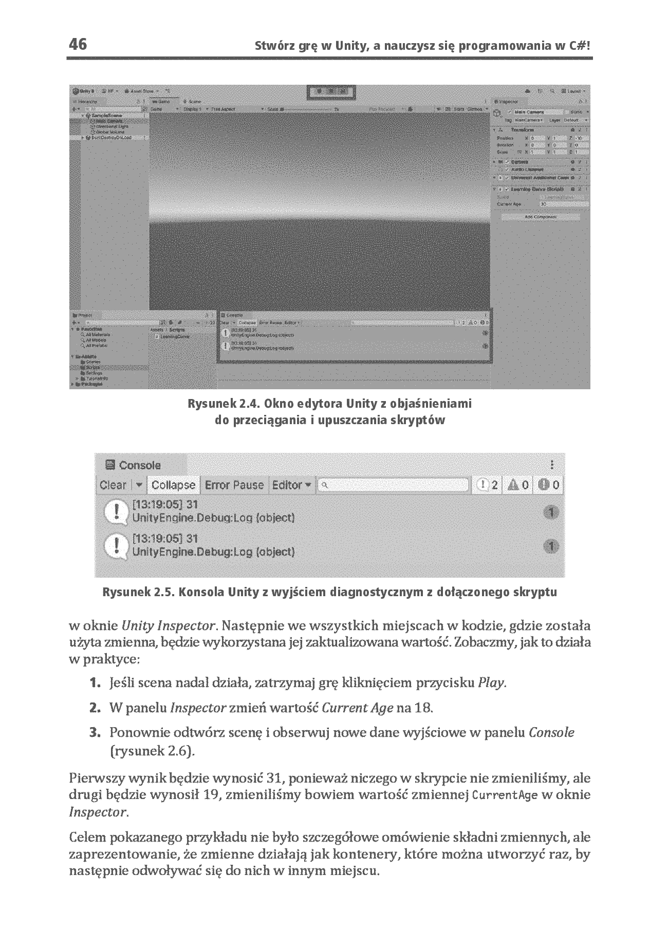 Fragment „Stwórz grę w Unity, a nauczysz się programowania w C#! Pisanie kodu, które sprawia radość. Wydanie VIII” — strona 18 z 30
