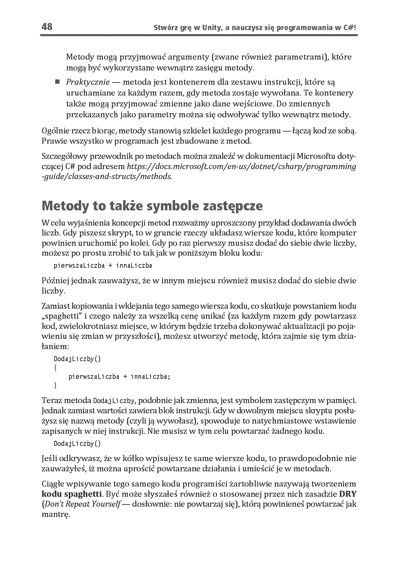 Fragment „Stwórz grę w Unity, a nauczysz się programowania w C#! Pisanie kodu, które sprawia radość. Wydanie VIII” — strona 20 z 30
