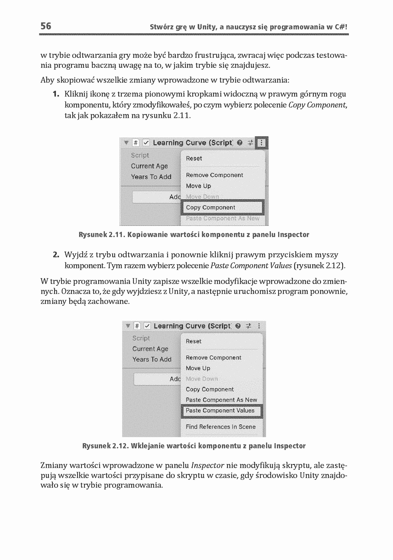 Fragment „Stwórz grę w Unity, a nauczysz się programowania w C#! Pisanie kodu, które sprawia radość. Wydanie VIII” — strona 28 z 30