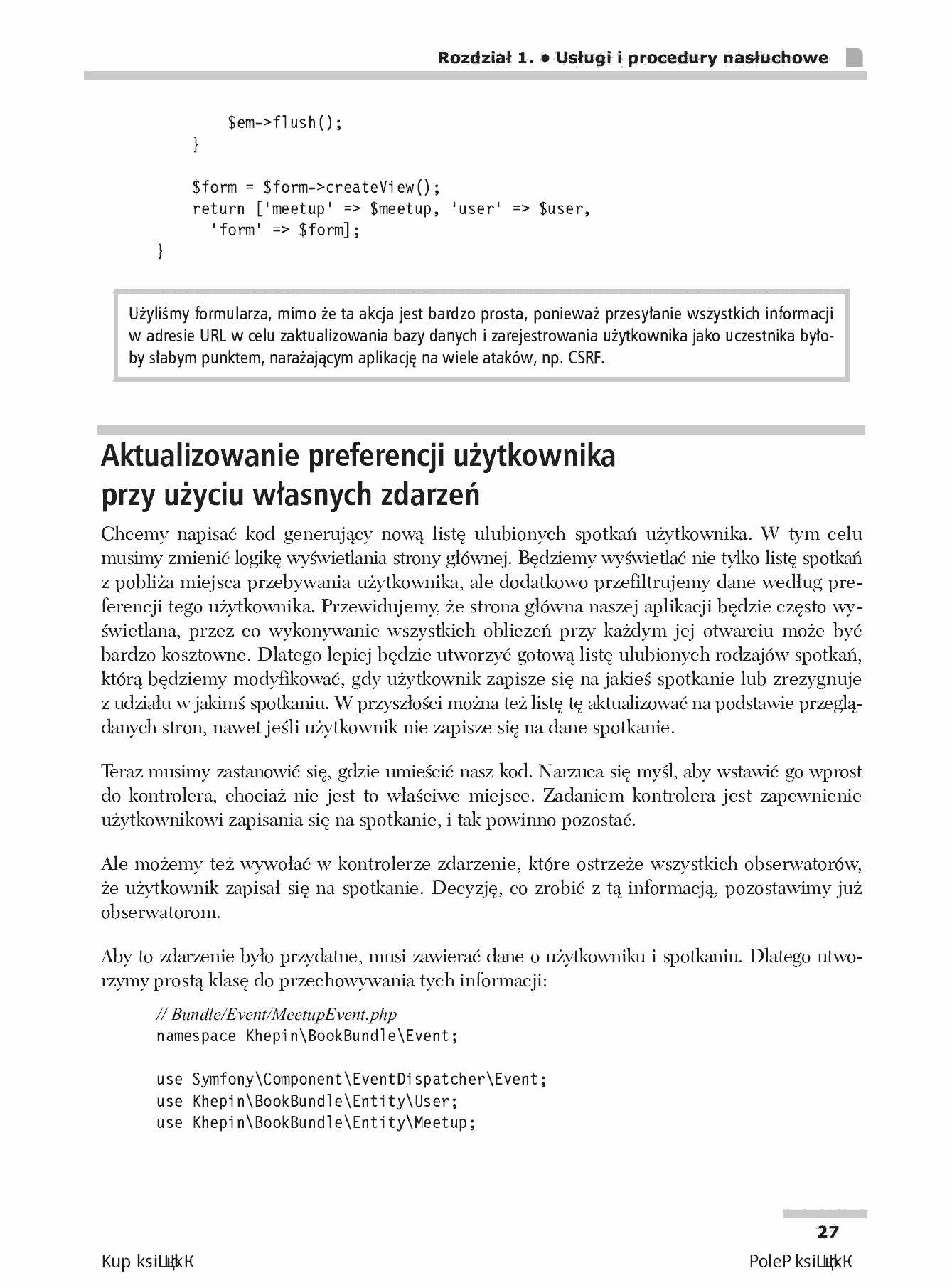 Fragment „Symfony2. Rozbudowa frameworka” — strona 19 z 30