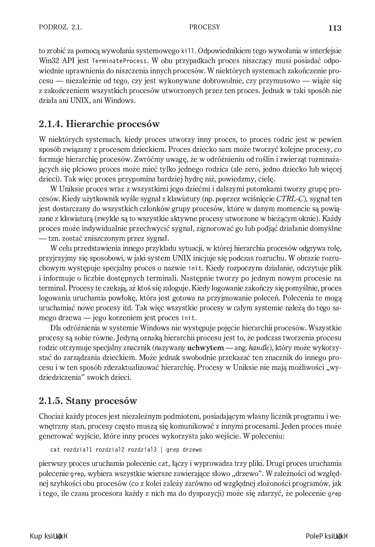 Fragment „Systemy operacyjne. Wydanie V” — strona 25 z 30