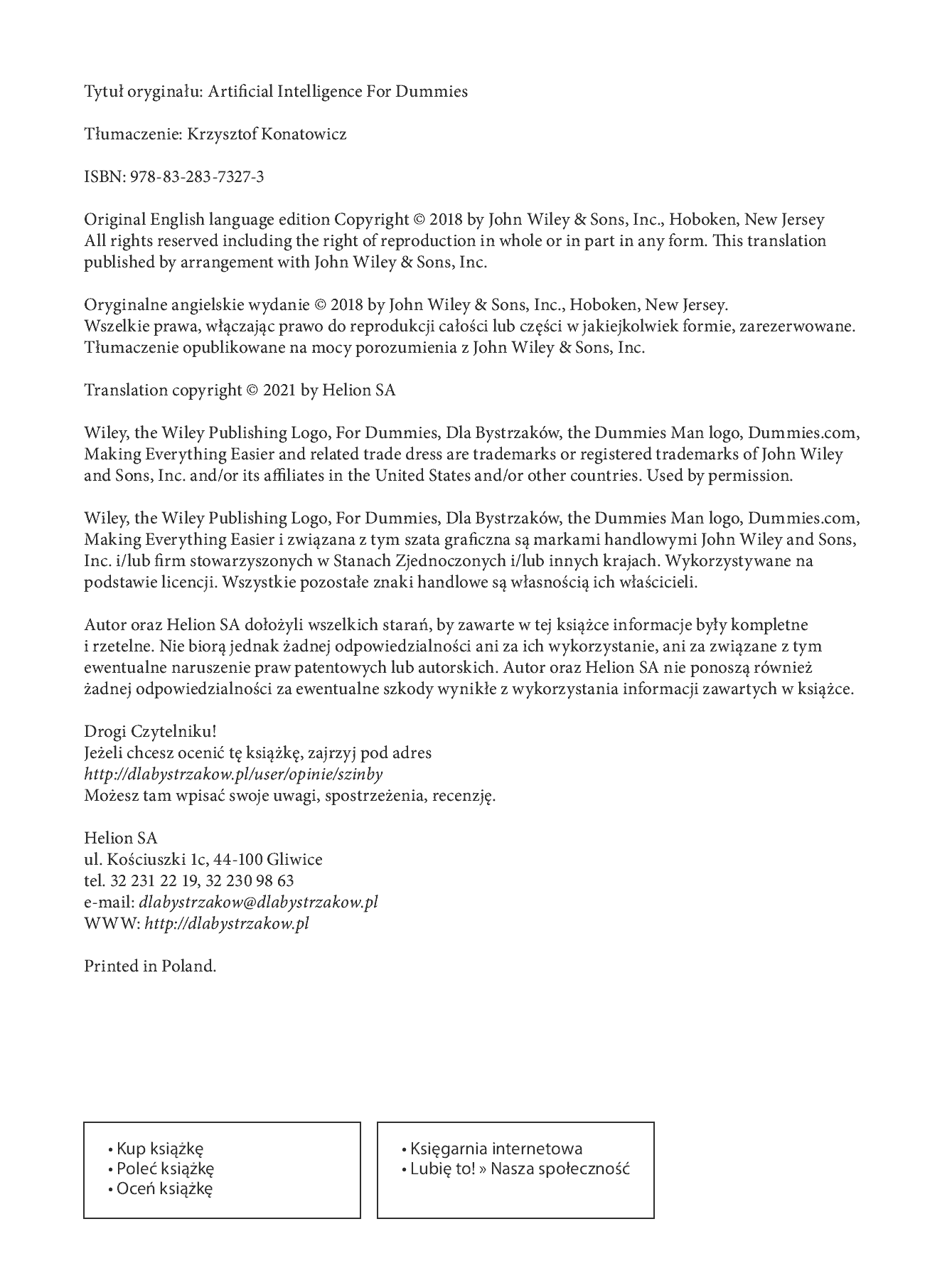 Fragment „Sztuczna inteligencja dla bystrzaków” — strona 2 z 30